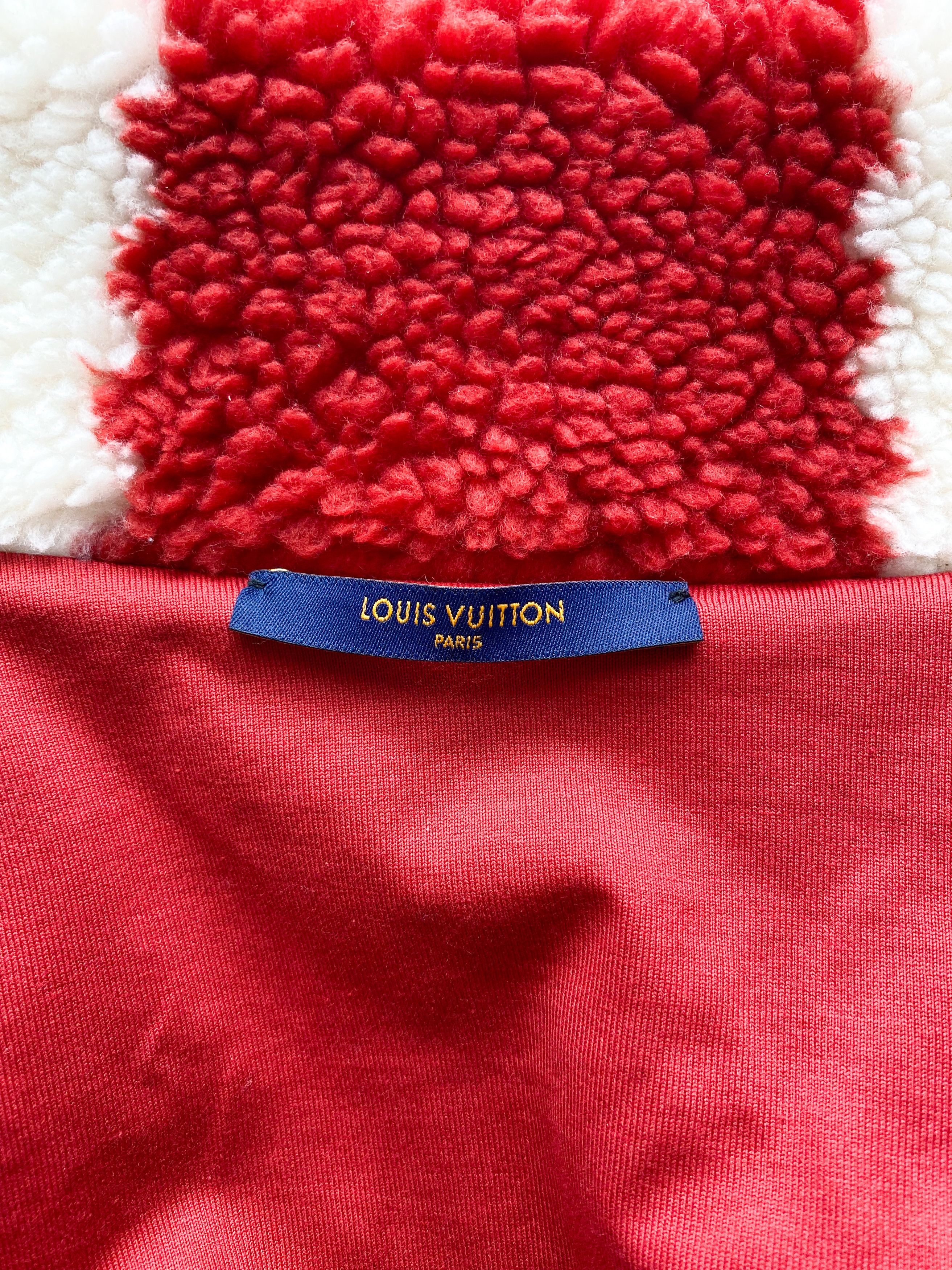 Louis Vuitton × Nigo Louis Vuitton Nigo Red Checkered Fleece Jacket Size US L / EU 52-54 / 3 - 4 Thumbnail