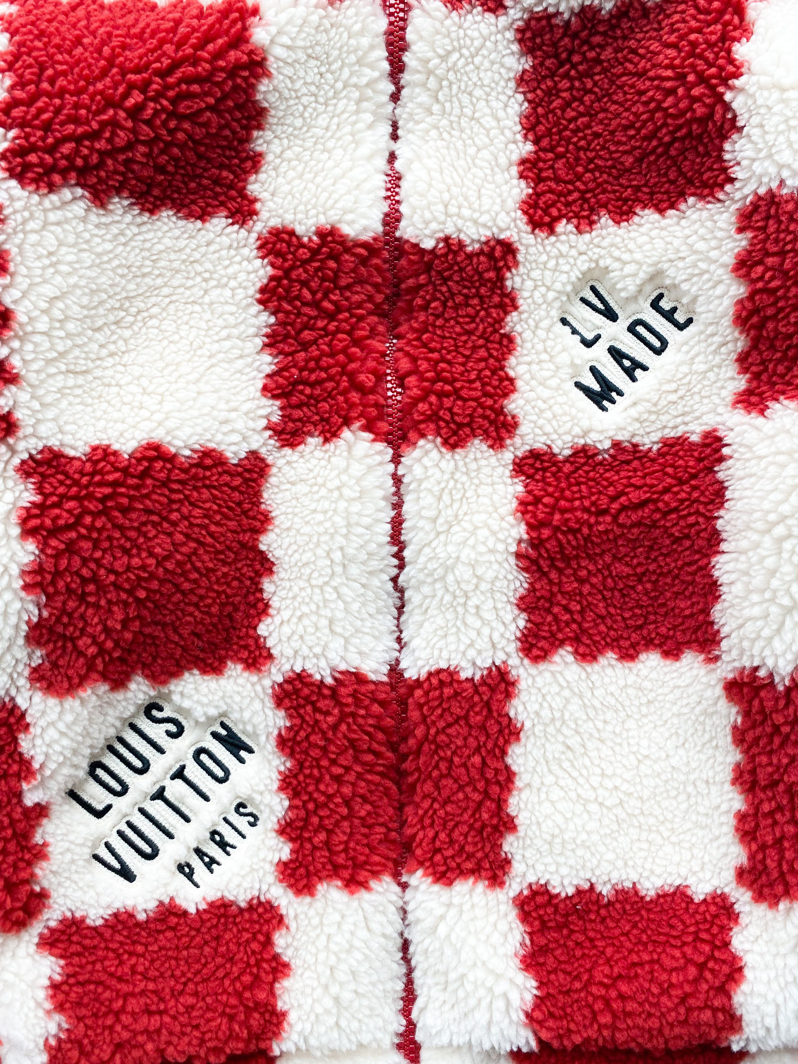 Louis Vuitton × Nigo Louis Vuitton Nigo Red Checkered Fleece Jacket Size US L / EU 52-54 / 3 - 3 Thumbnail