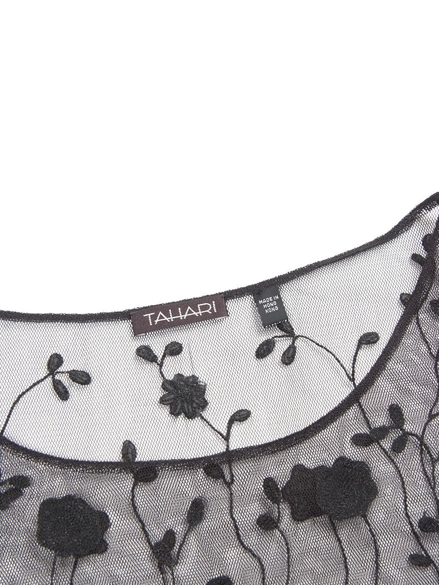 Designer × Japanese Brand × Vintage W's Vintage Mesh Sheer Embroidered Tank Top Size M / US 6-8 / IT 42-44 - 3 Thumbnail