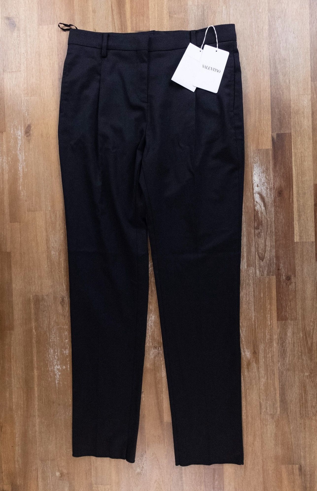 Valentino VALENTINO black slim fit wool dress pants trousers 4 40 Size 27" / US 4 / IT 40 - 1 Thumbnail