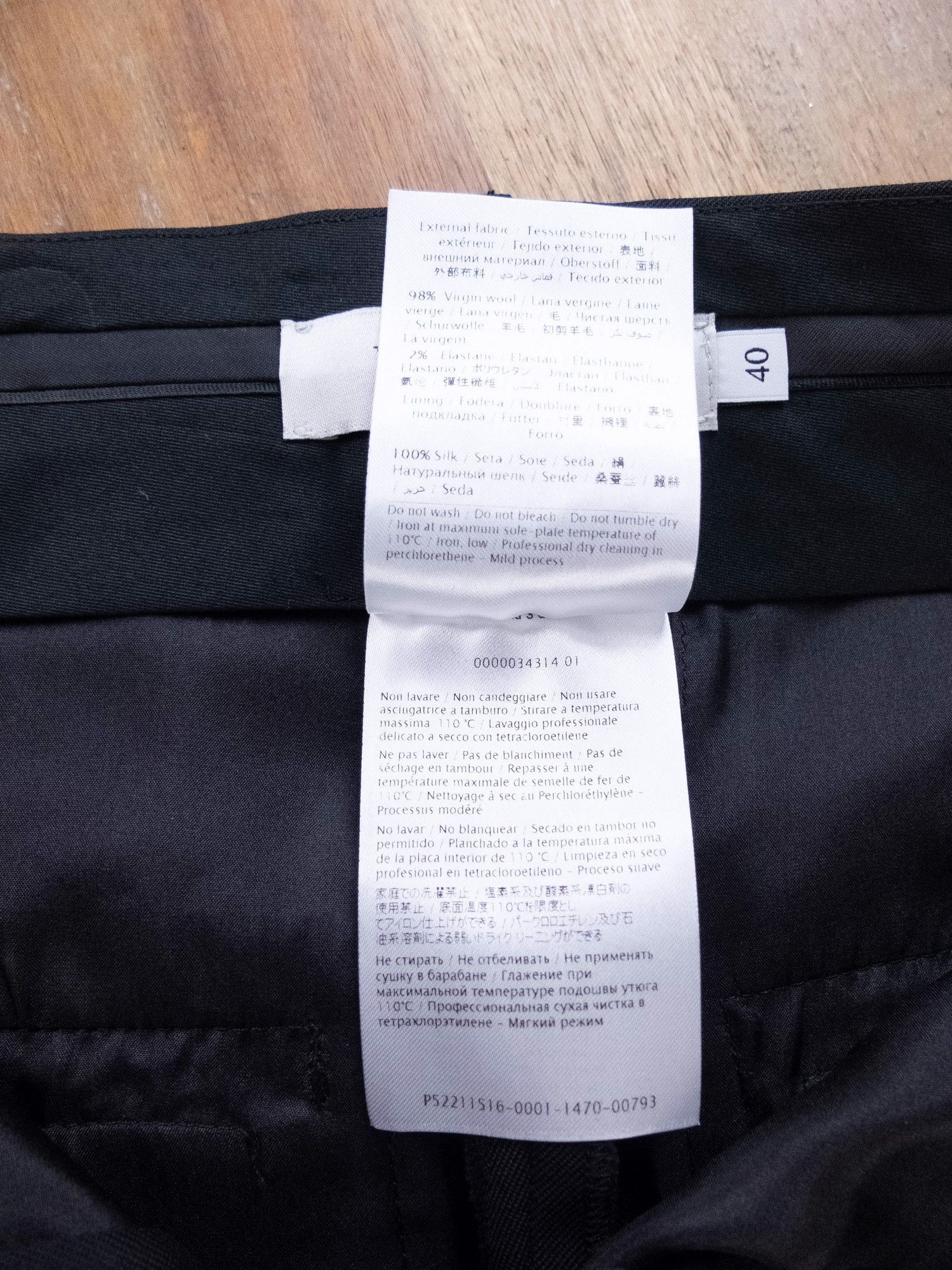 Valentino VALENTINO black slim fit wool dress pants trousers 4 40 Size 27" / US 4 / IT 40 - 7 Thumbnail