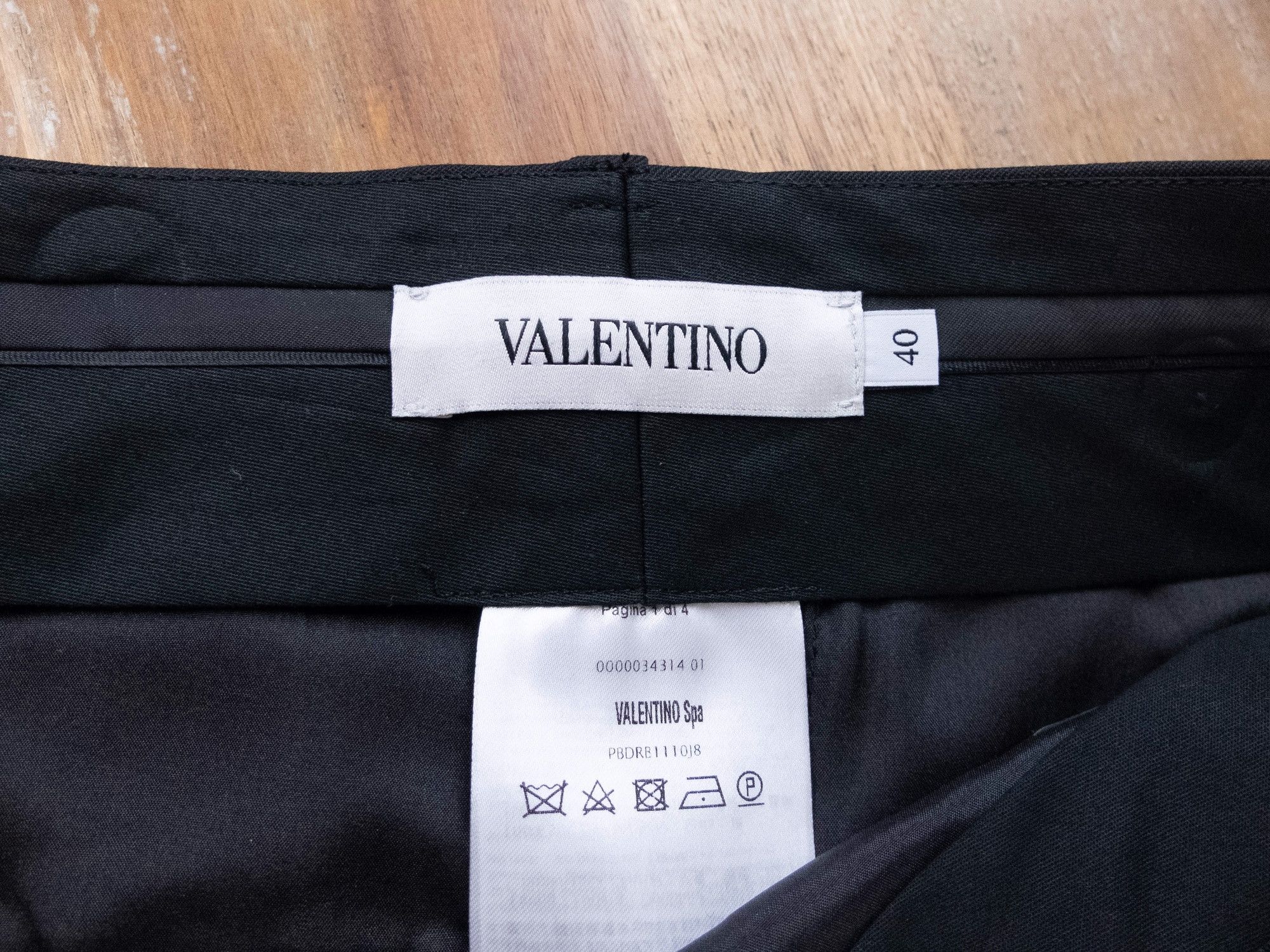 Valentino VALENTINO black slim fit wool dress pants trousers 4 40 Size 27" / US 4 / IT 40 - 5 Thumbnail