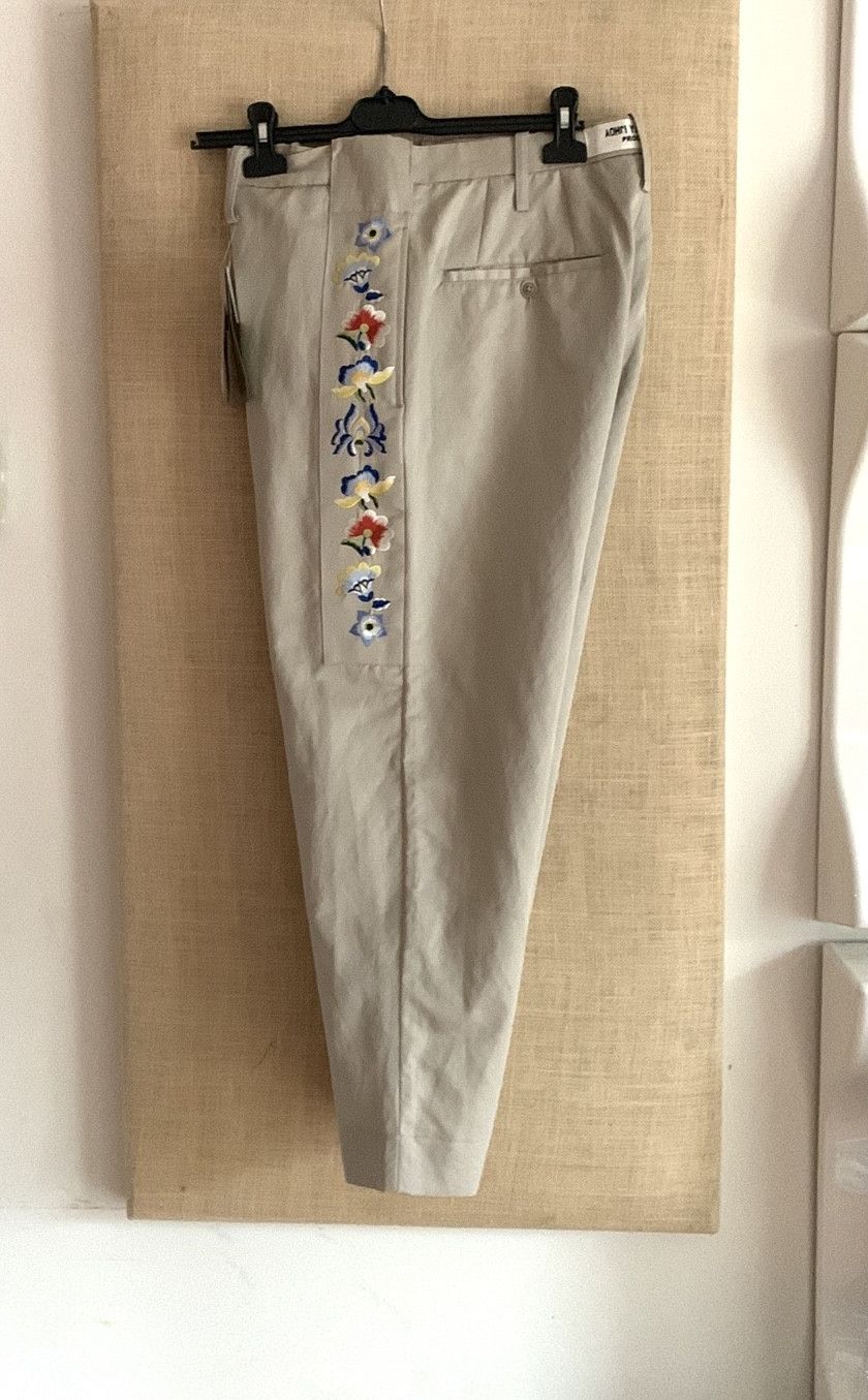 Yohji Yamamoto NWT $1025 Yohji Yamamoto pour Homme floral stripe pants Size US 36 / EU 52 - 6 Thumbnail