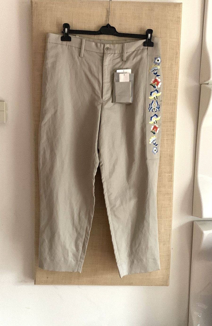 Yohji Yamamoto NWT $1025 Yohji Yamamoto pour Homme floral stripe pants Size US 36 / EU 52 - 1 Thumbnail