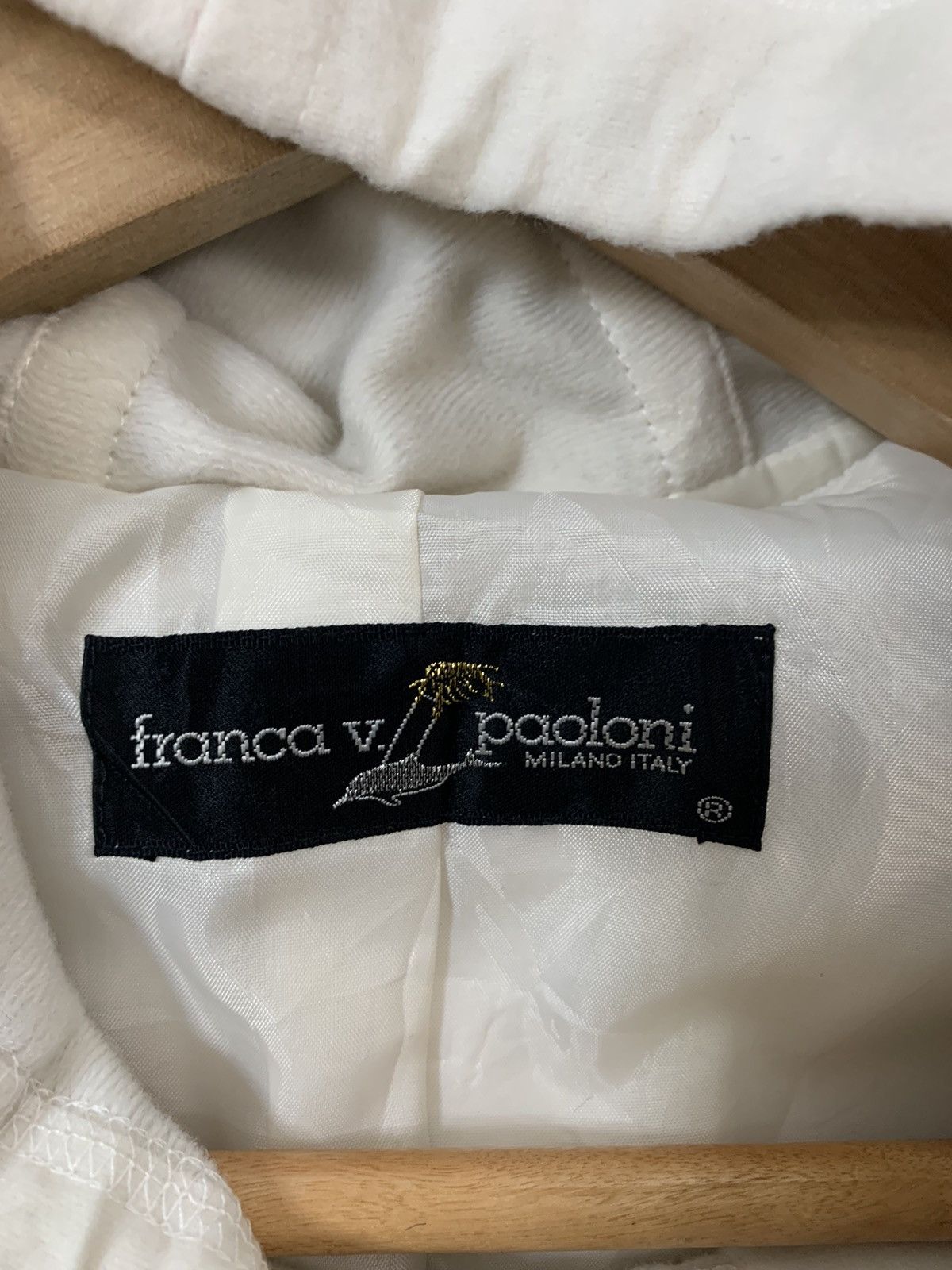 Japanese Brand Franca V.Paoloni Hooded Monogram Coat Size L / US 10 / IT 46 - 6 Thumbnail