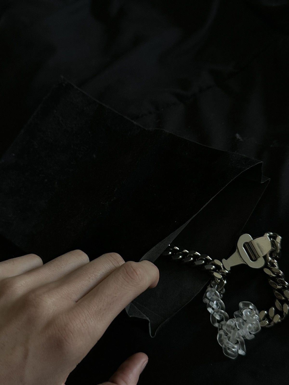 1017 ALYX 9SM × Alyx ALYX 1017 9SM BUCKLE CHAIN SILVER/ TRANSPARENT Size ONE SIZE - 6 Thumbnail
