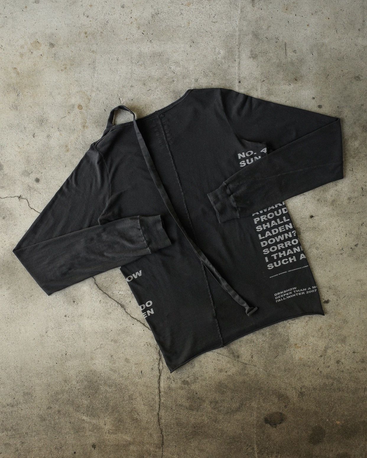 Rick Owens RICK OWENS RICHARD WAGNER SYMPHONY LONG SLEEVE AW07 DRKSHDW Size US S / EU 44-46 / 1 - 9 Thumbnail