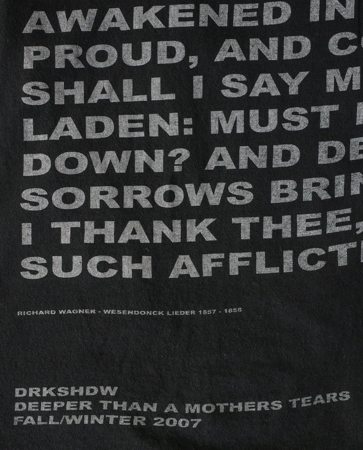Rick Owens RICK OWENS RICHARD WAGNER SYMPHONY LONG SLEEVE AW07 DRKSHDW Size US S / EU 44-46 / 1 - 4 Thumbnail