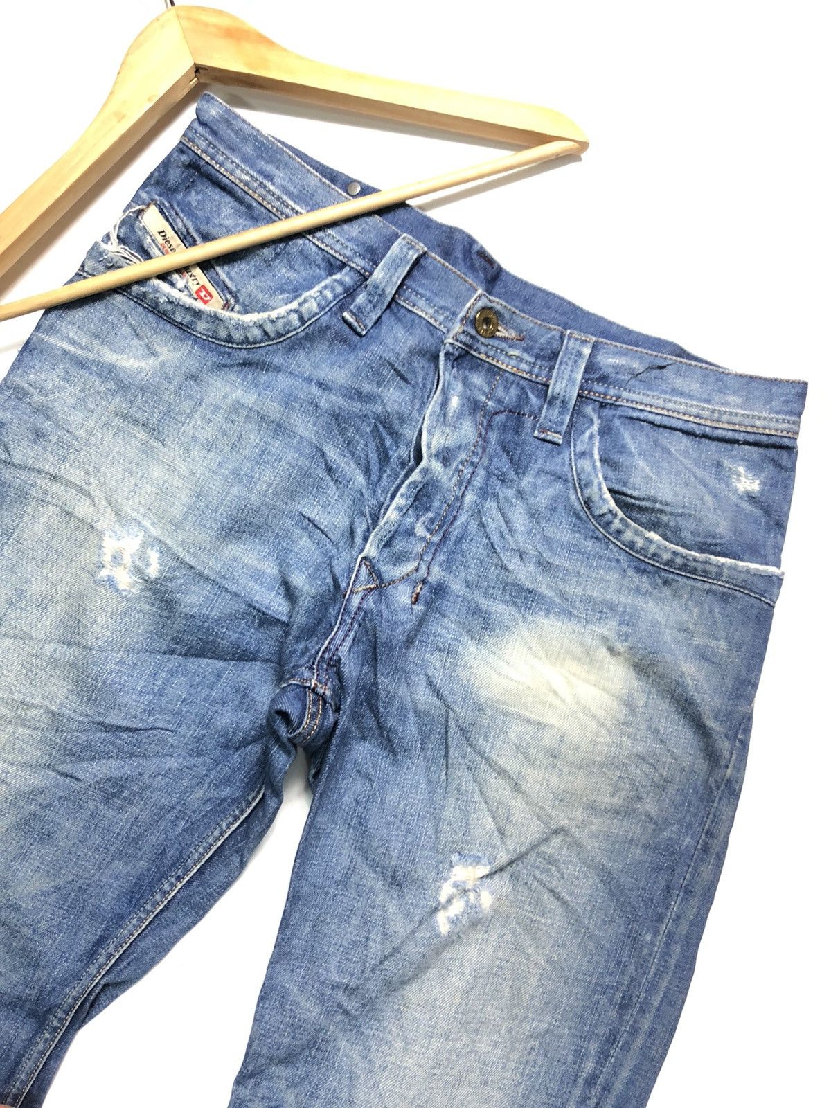 Diesel × Vintage VINTAGE DIESEL BLUE WASH DISTRESSED DENIM MADE IN ITALY🇮🇹 Size US 32 / EU 48 - 3 Thumbnail