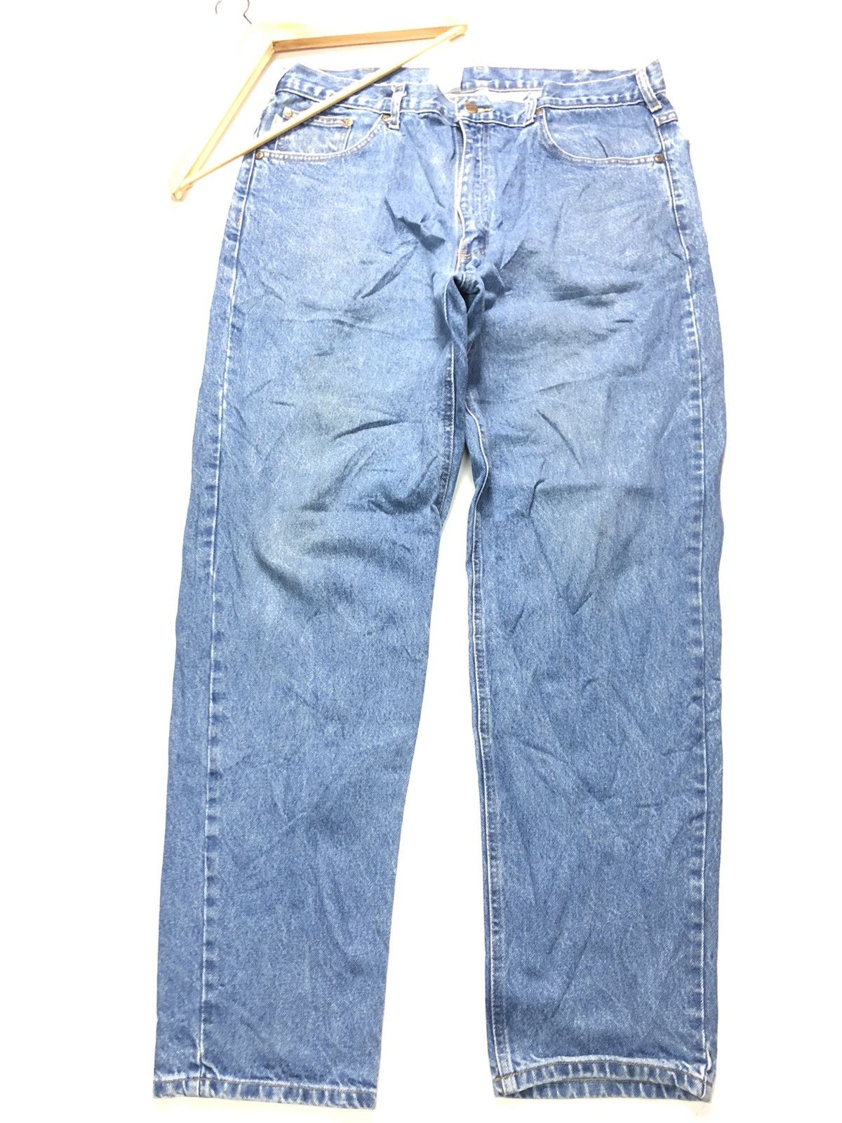 Carhartt × Vintage VINTAGE 90s CARHARTT BLUE WASH DENIM Size US 37 - 5 Thumbnail