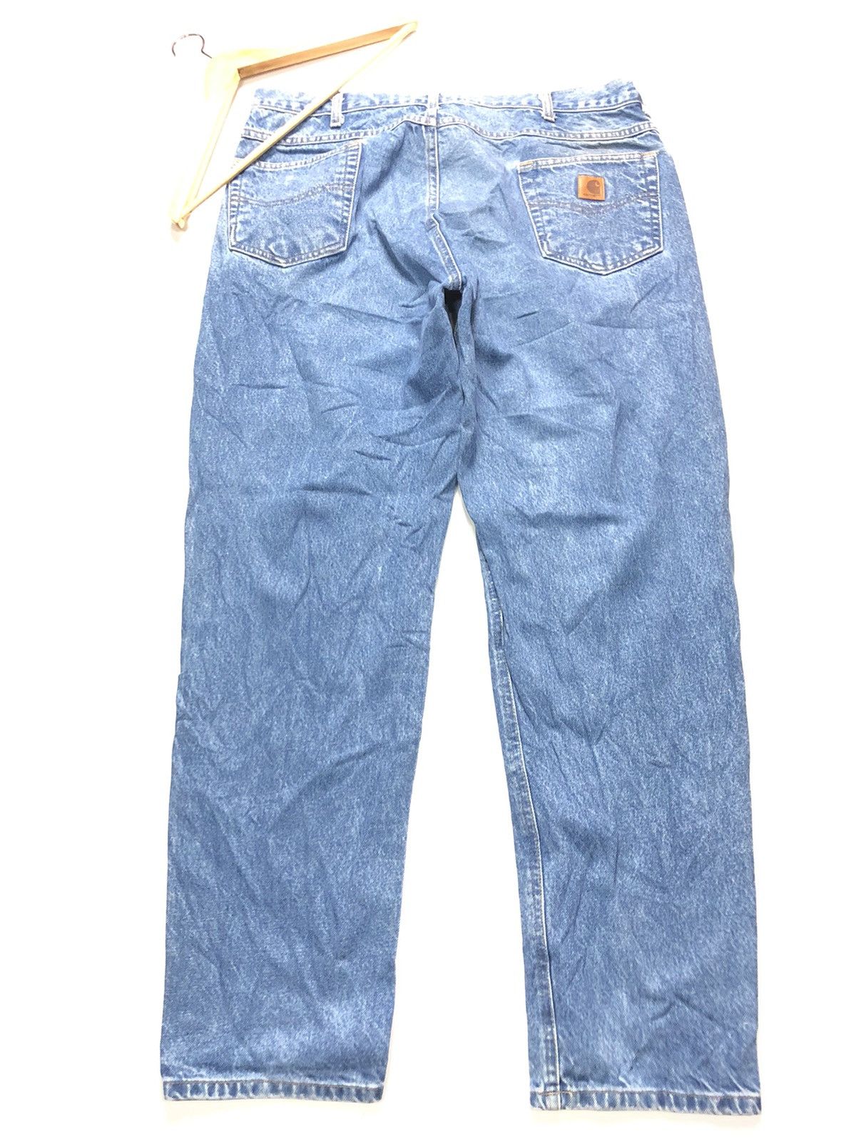 Carhartt × Vintage VINTAGE 90s CARHARTT BLUE WASH DENIM Size US 37 - 4 Thumbnail