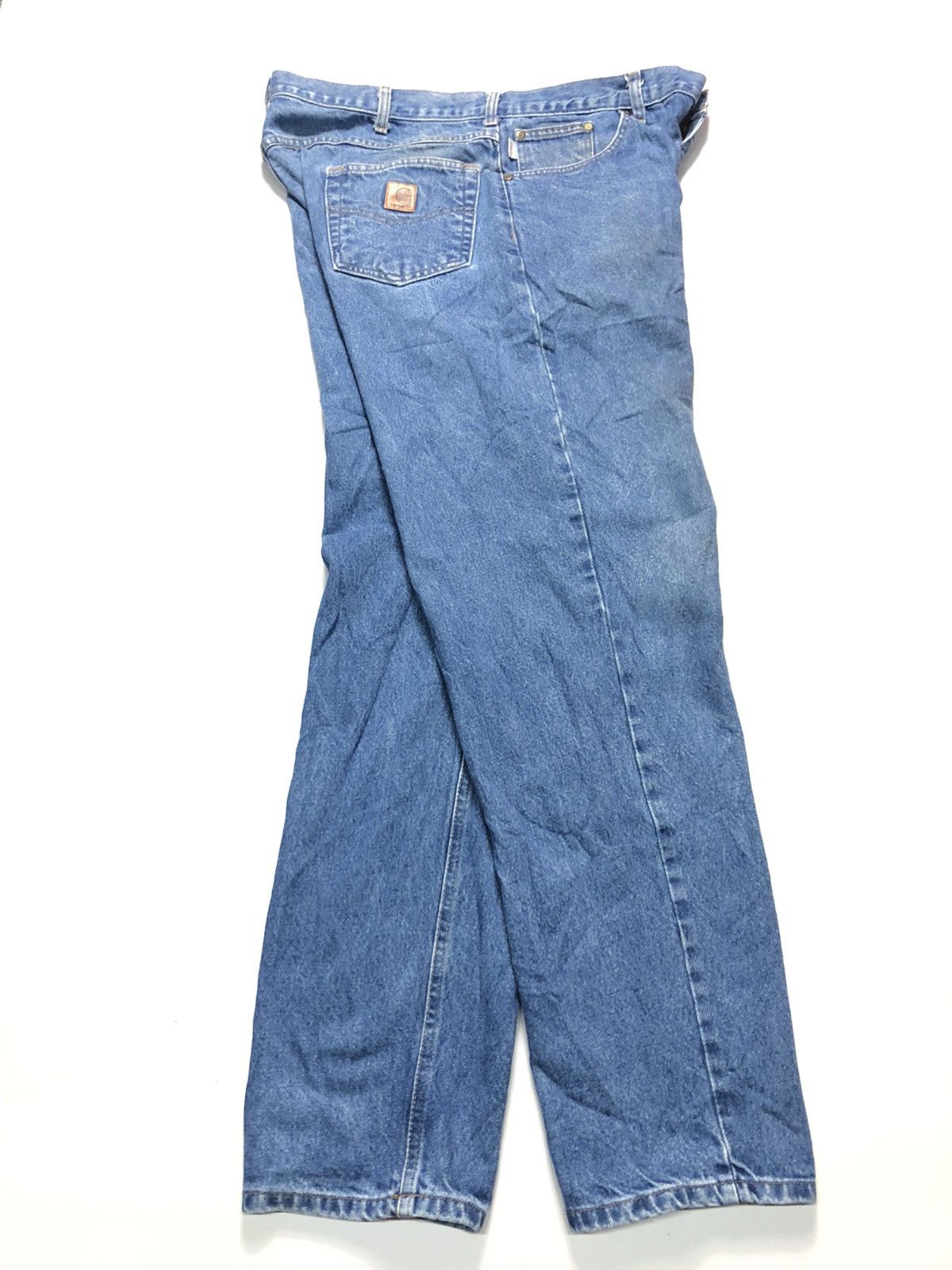 Carhartt × Vintage VINTAGE 90s CARHARTT BLUE WASH DENIM Size US 37 - 12 Thumbnail