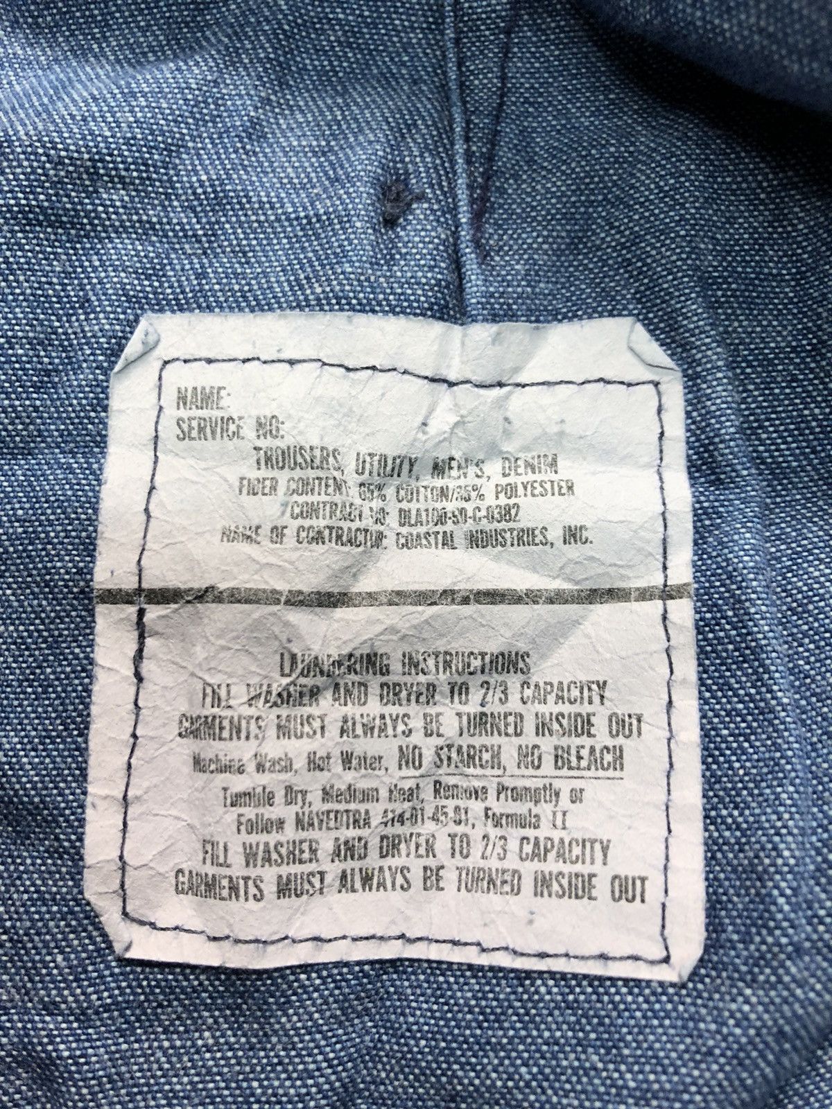 Vintage VINTAGE BLEDSOE TROUSERS UTILITY MENS DENIM Size US 33 - 7 Thumbnail