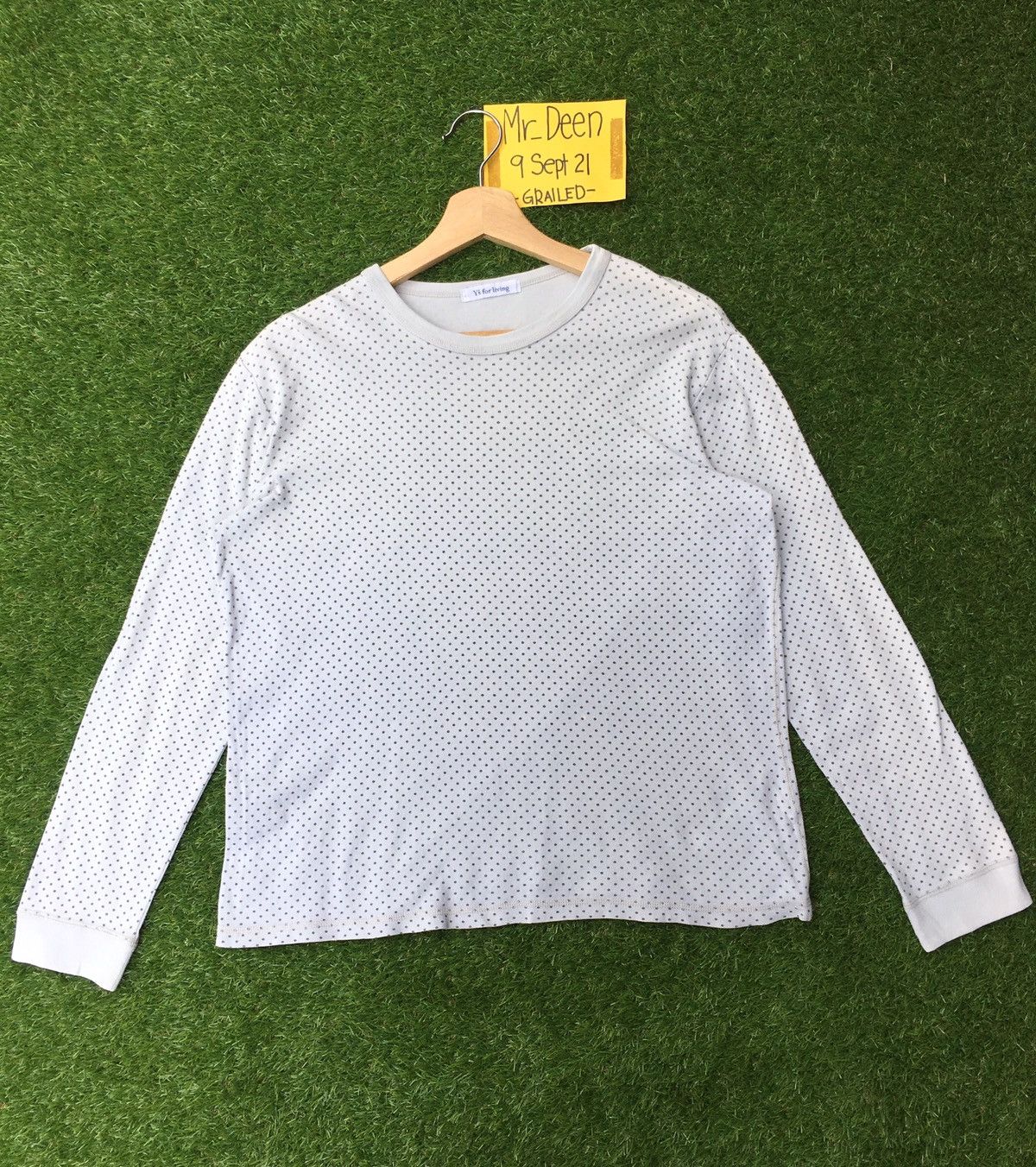 image of Yohji Yamamoto x YS Yamamoto Vintage Y’S For Living Polka Dot Longsleeve Shirt in White (Size Mediu