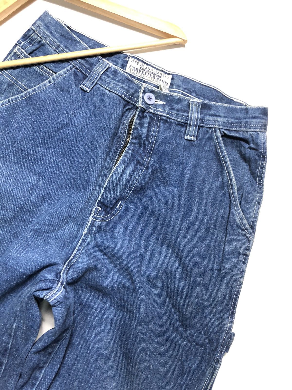 Steve And Barrys × Vintage VINTAGE STEVE & BARRY’S CARPENTER WORKWEAR BLUE WASH DENIM Size US 30 / EU 46 - 6 Thumbnail