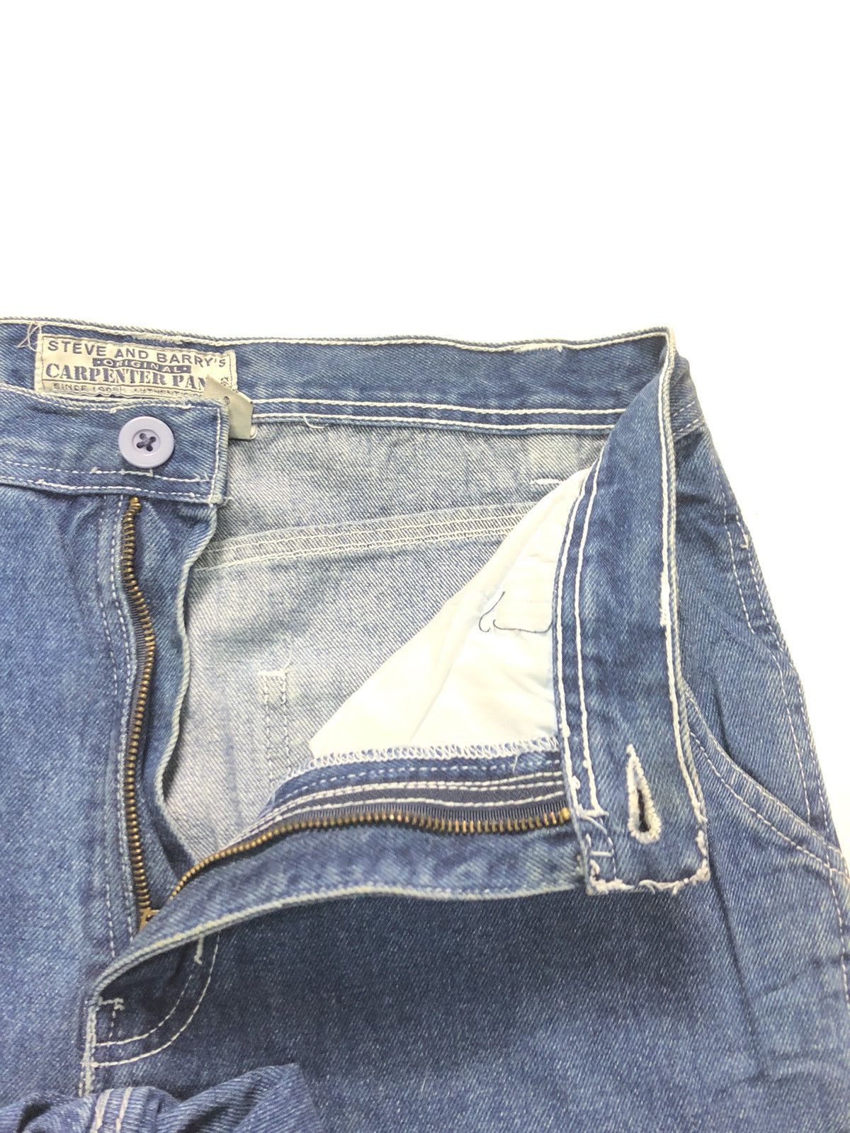 Steve And Barrys × Vintage VINTAGE STEVE & BARRY’S CARPENTER WORKWEAR BLUE WASH DENIM Size US 30 / EU 46 - 7 Thumbnail