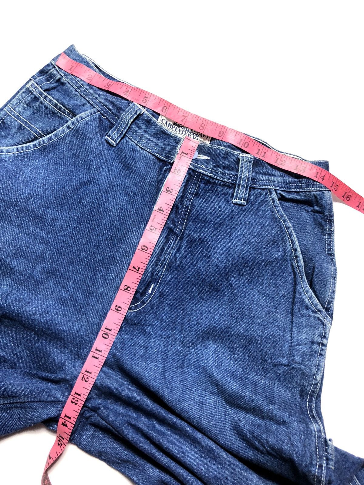 Steve And Barrys × Vintage VINTAGE STEVE & BARRY’S CARPENTER WORKWEAR BLUE WASH DENIM Size US 30 / EU 46 - 12 Thumbnail