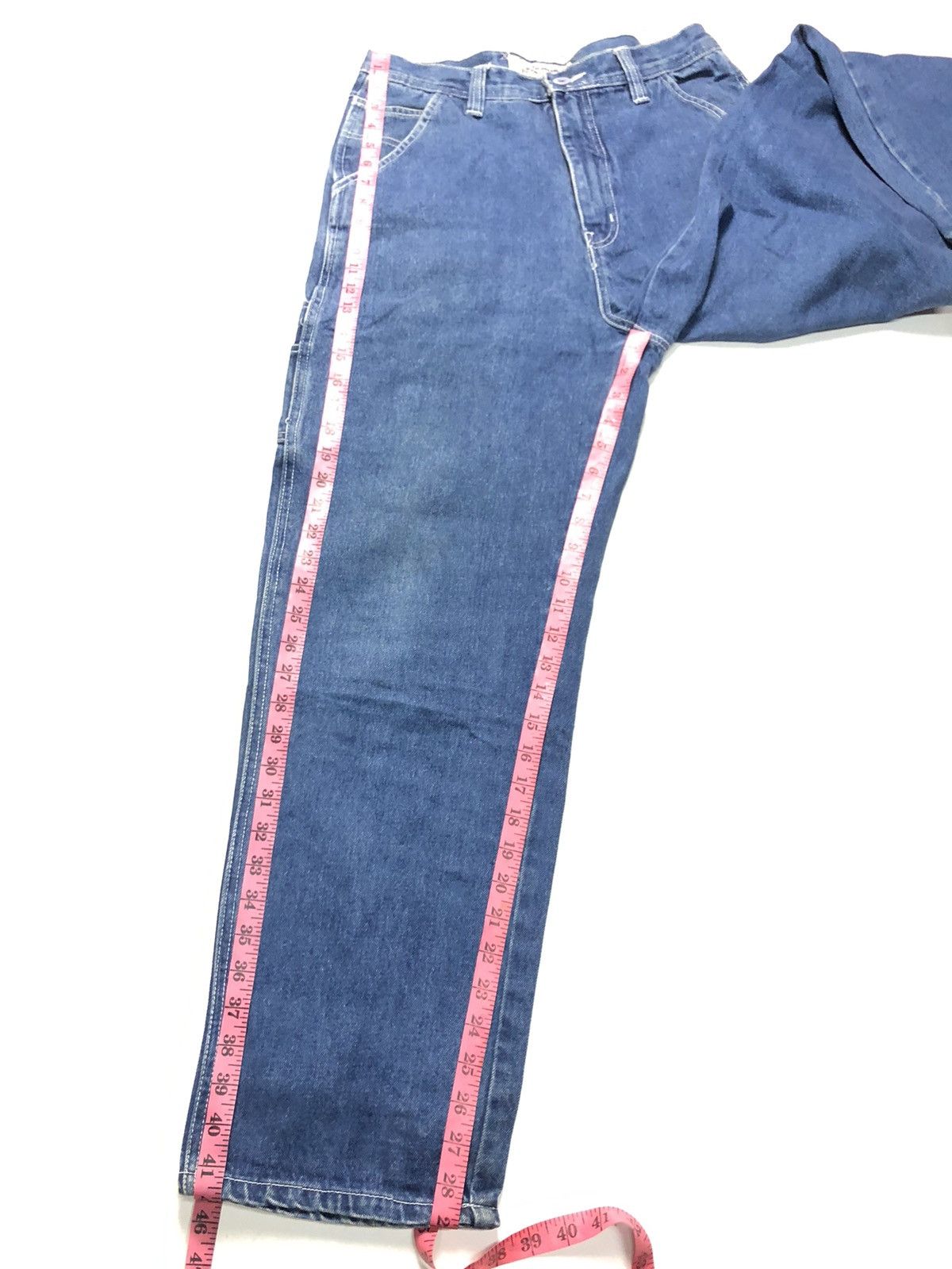 Steve And Barrys × Vintage VINTAGE STEVE & BARRY’S CARPENTER WORKWEAR BLUE WASH DENIM Size US 30 / EU 46 - 13 Thumbnail