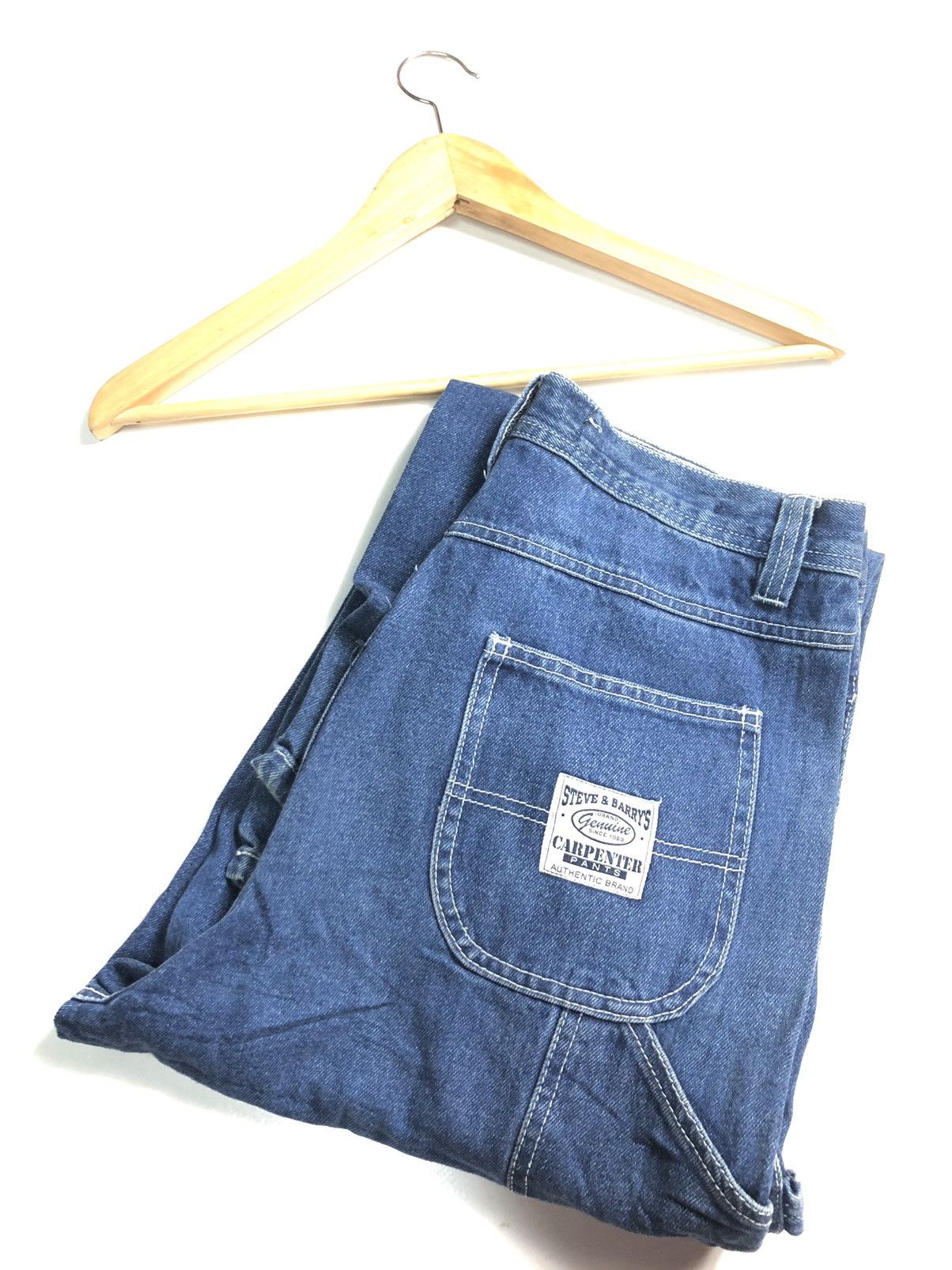 Steve And Barrys × Vintage VINTAGE STEVE & BARRY’S CARPENTER WORKWEAR BLUE WASH DENIM Size US 30 / EU 46 - 1 Thumbnail