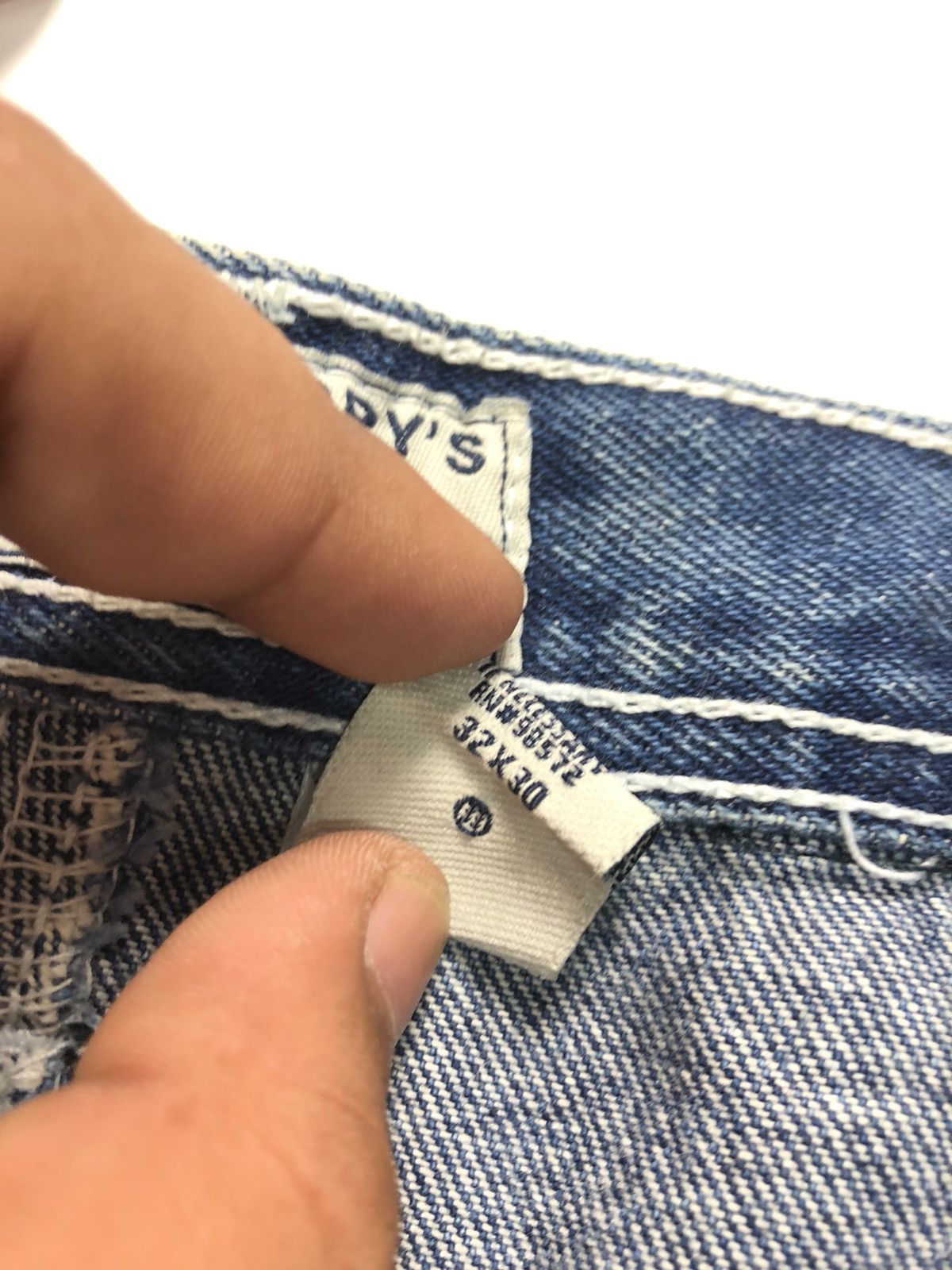 Steve And Barrys × Vintage VINTAGE STEVE & BARRY’S CARPENTER WORKWEAR BLUE WASH DENIM Size US 30 / EU 46 - 9 Thumbnail