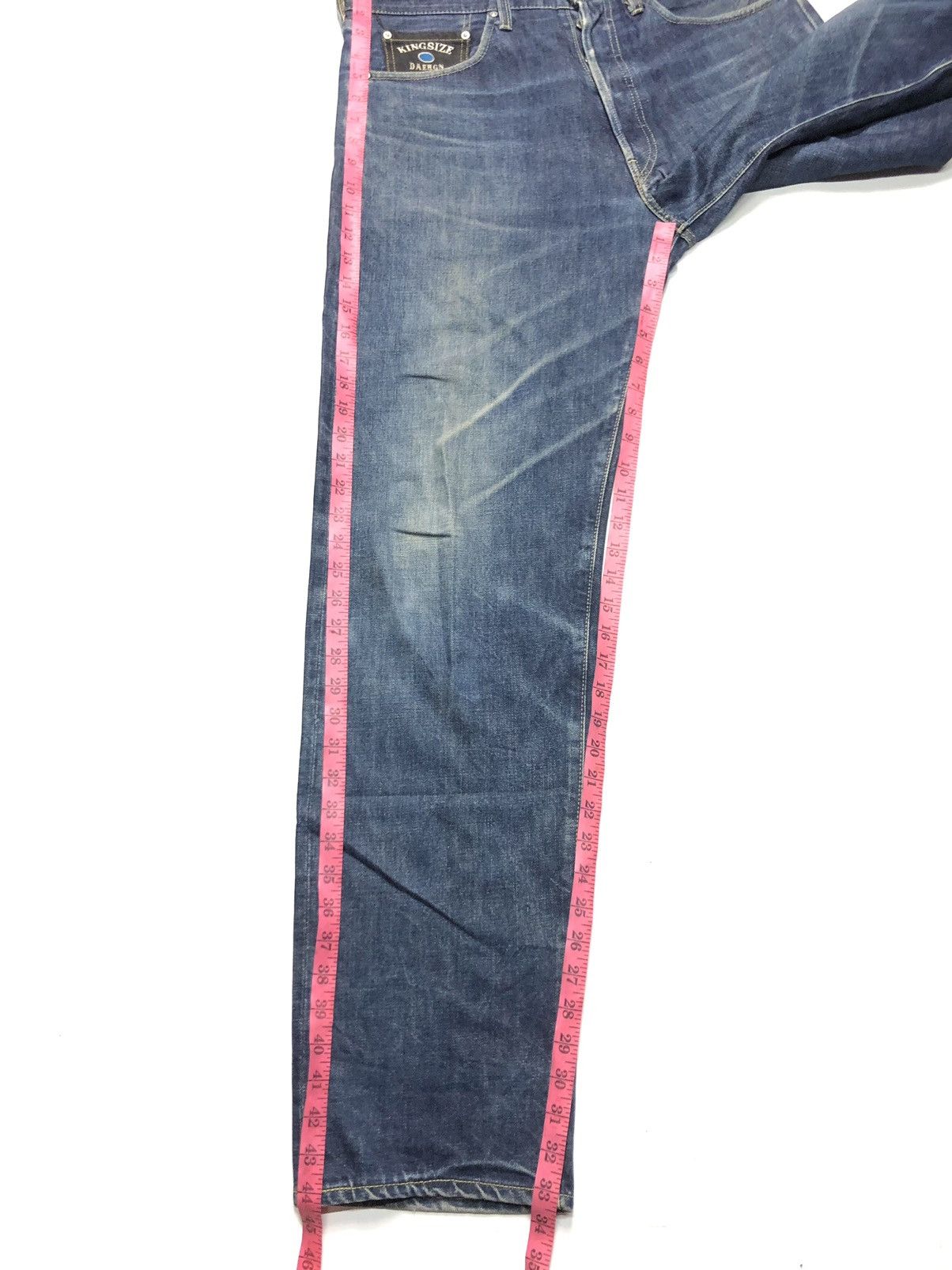 Japanese Brand × King × Vintage KING SIZE JAPAN BRAND BLUE WASH DISTRESSED DENIM JAPAN🇯🇵 Size US 34 / EU 50 - 16 Thumbnail