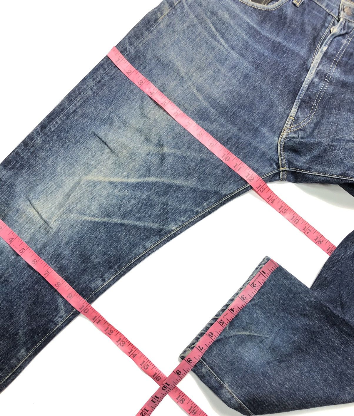 Japanese Brand × King × Vintage KING SIZE JAPAN BRAND BLUE WASH DISTRESSED DENIM JAPAN🇯🇵 Size US 34 / EU 50 - 17 Thumbnail