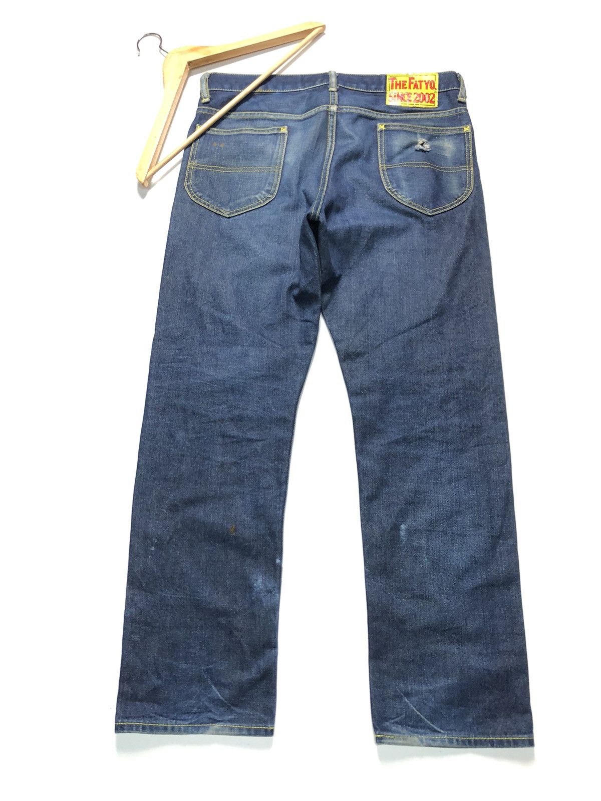 Fat Tokyo × Japanese Brand THE FATYO DEXTER SKINNY DISTRESSED BLUE DENIM Size US 33 - 4 Thumbnail