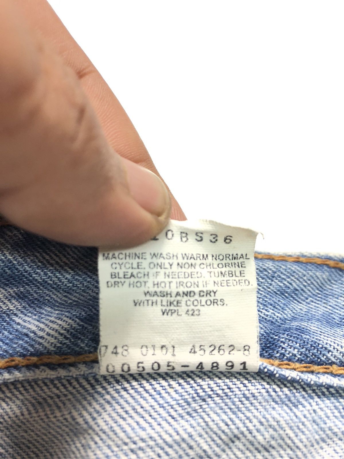 Levi's × Vintage VINTAGE90sLEVIS 505 REGULAR FIT STRAIGHT LEG DISTRESED DENI Size US 31 - 6 Thumbnail