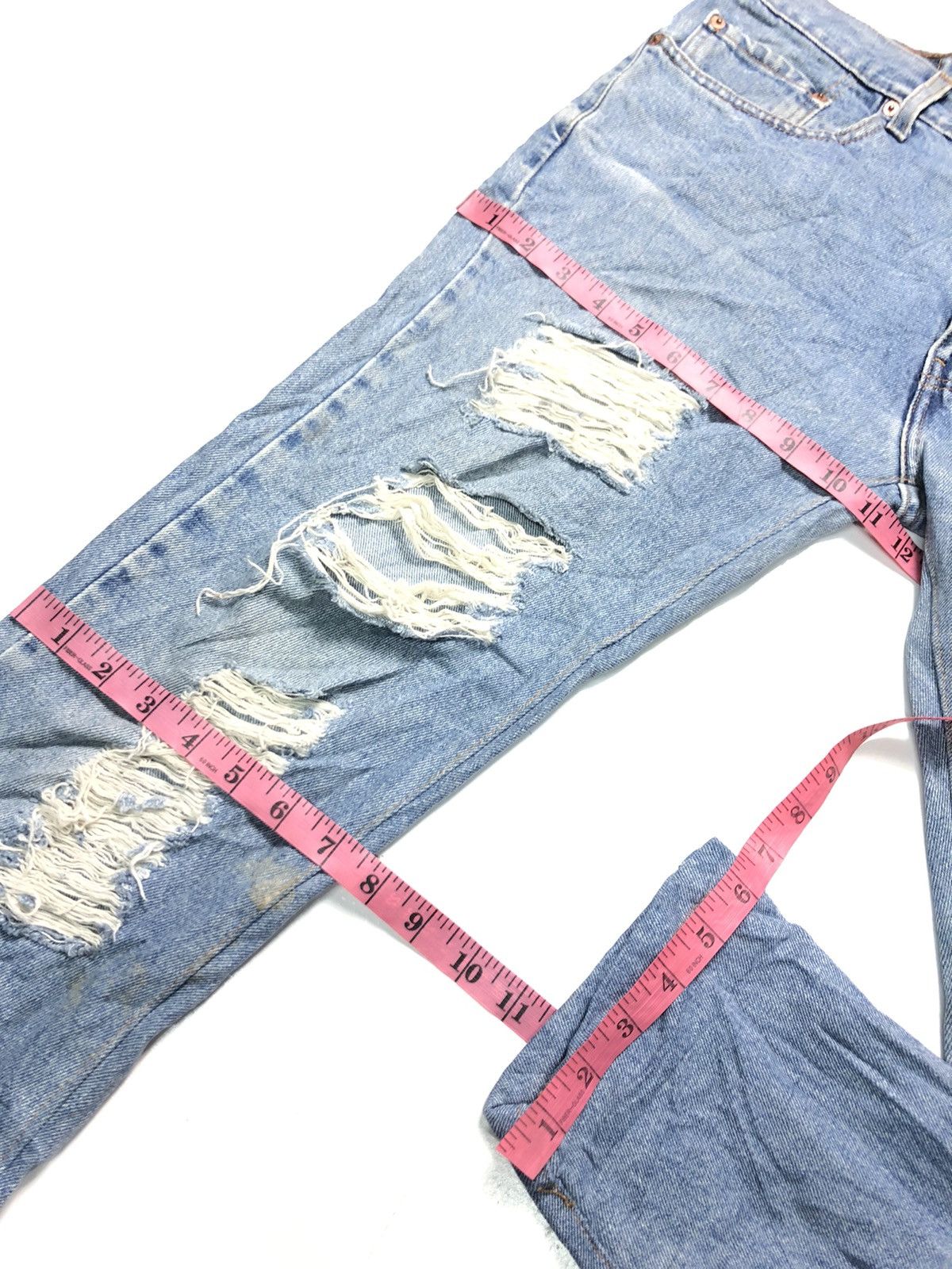 Levi's × Vintage VINTAGE90sLEVIS 505 REGULAR FIT STRAIGHT LEG DISTRESED DENI Size US 31 - 15 Thumbnail