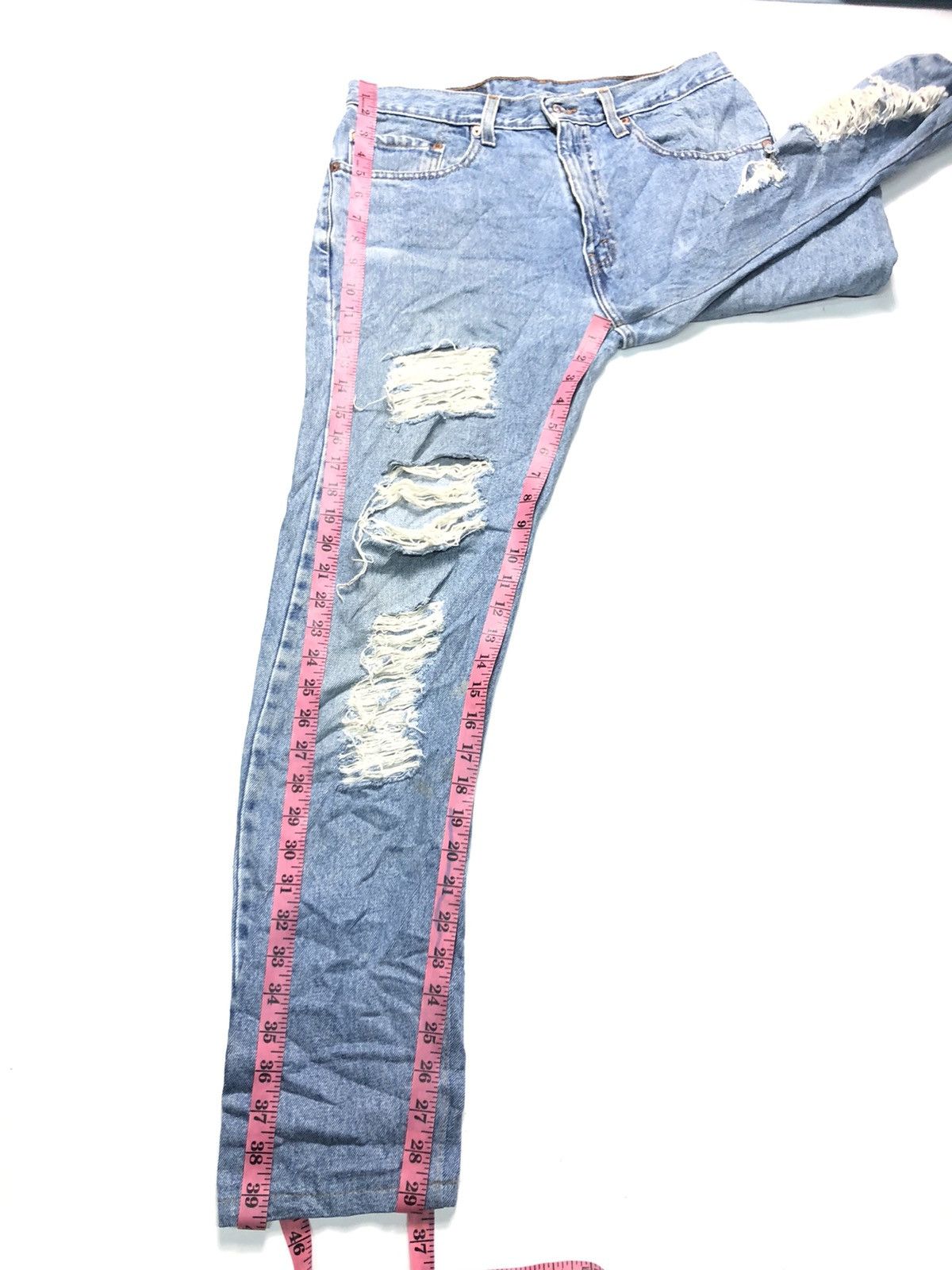 Levi's × Vintage VINTAGE90sLEVIS 505 REGULAR FIT STRAIGHT LEG DISTRESED DENI Size US 31 - 14 Thumbnail