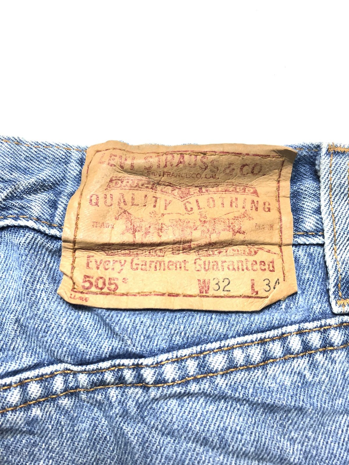 Levi's × Vintage VINTAGE90sLEVIS 505 REGULAR FIT STRAIGHT LEG DISTRESED DENI Size US 31 - 10 Thumbnail