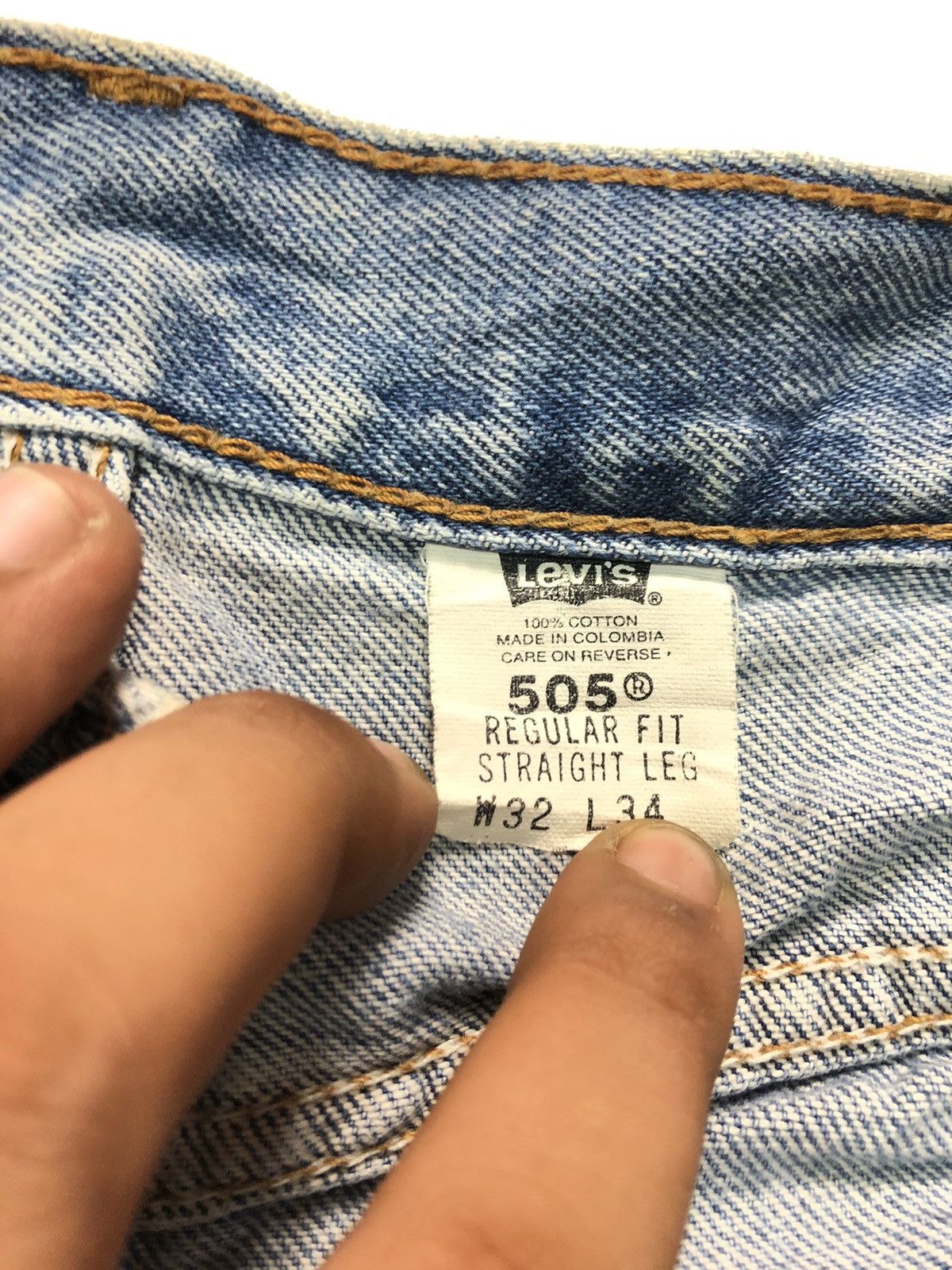 Levi's × Vintage VINTAGE90sLEVIS 505 REGULAR FIT STRAIGHT LEG DISTRESED DENI Size US 31 - 5 Thumbnail