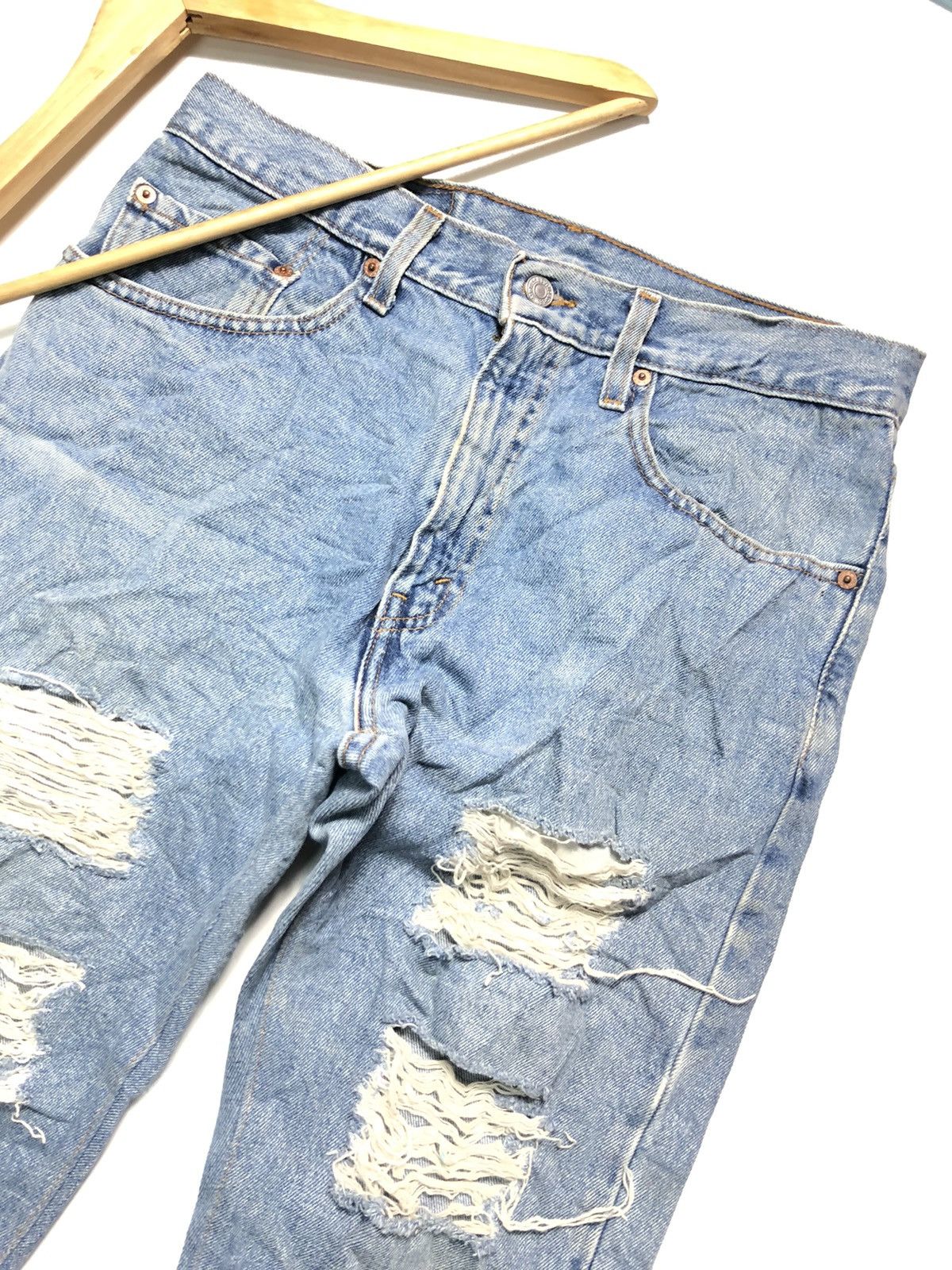Levi's × Vintage VINTAGE90sLEVIS 505 REGULAR FIT STRAIGHT LEG DISTRESED DENI Size US 31 - 2 Thumbnail
