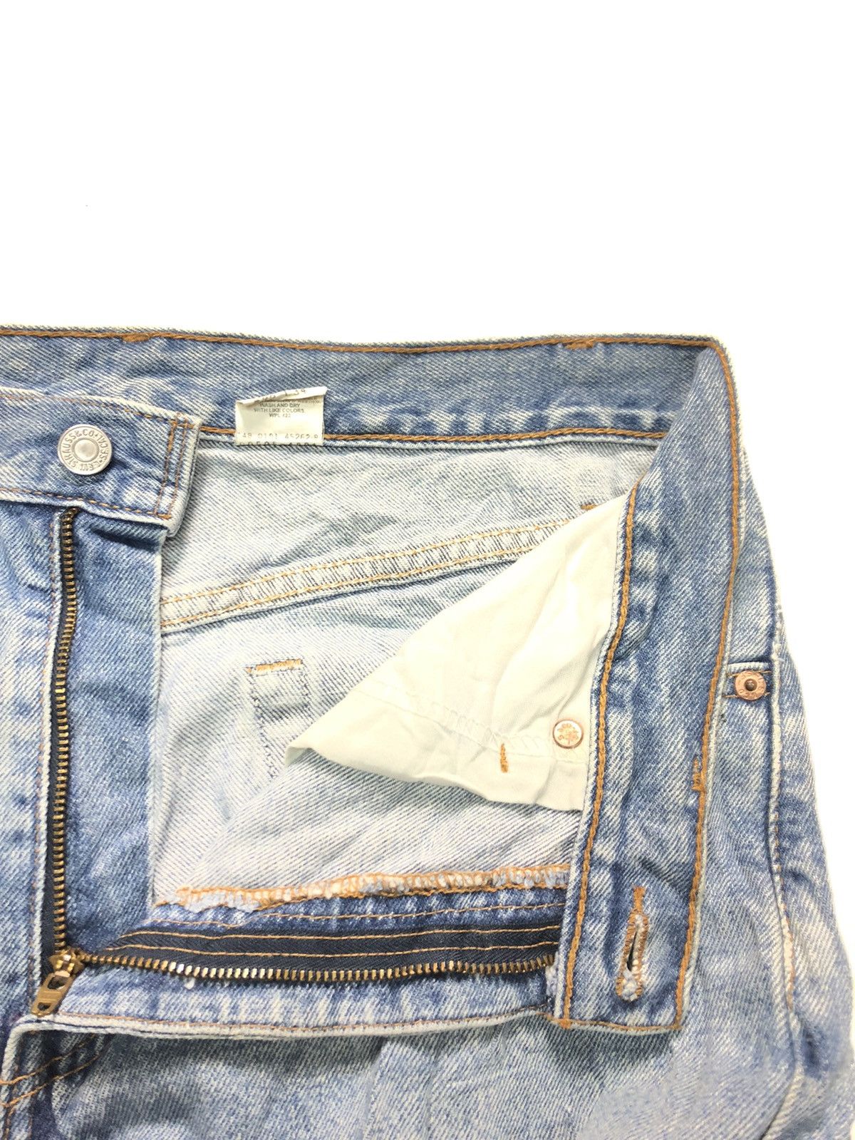 Levi's × Vintage VINTAGE90sLEVIS 505 REGULAR FIT STRAIGHT LEG DISTRESED DENI Size US 31 - 4 Thumbnail