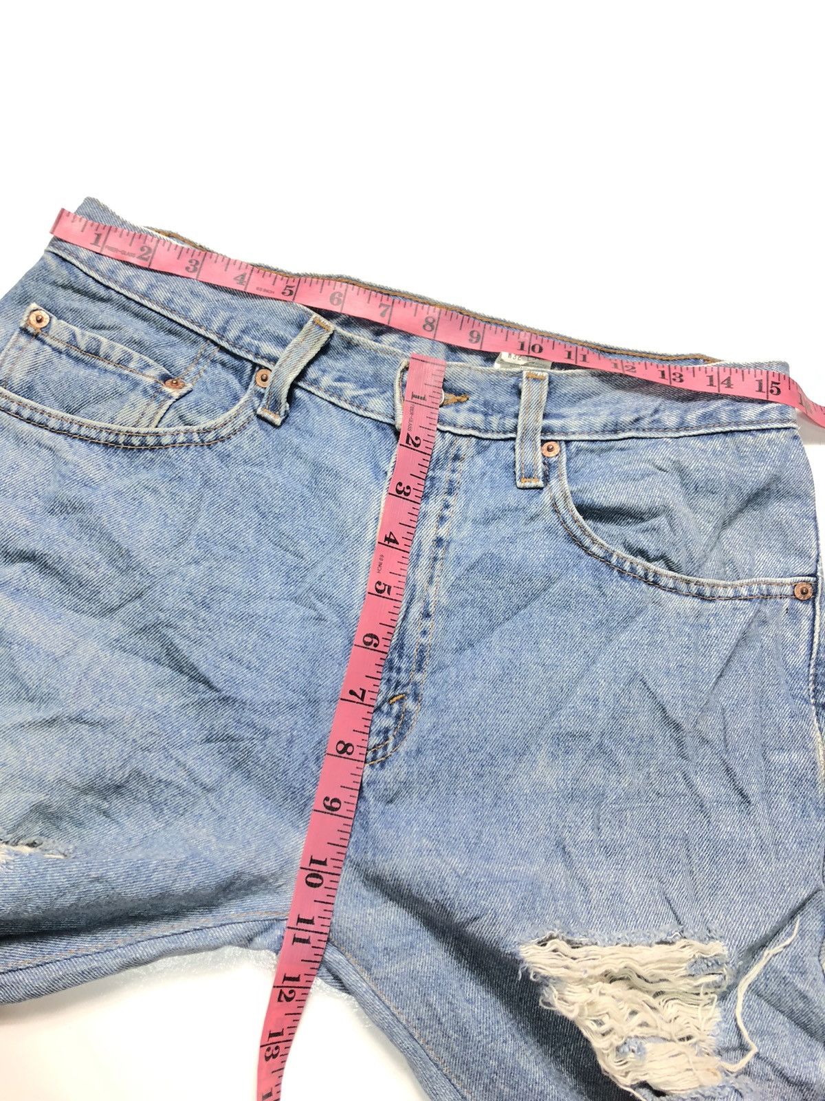 Levi's × Vintage VINTAGE90sLEVIS 505 REGULAR FIT STRAIGHT LEG DISTRESED DENI Size US 31 - 13 Thumbnail
