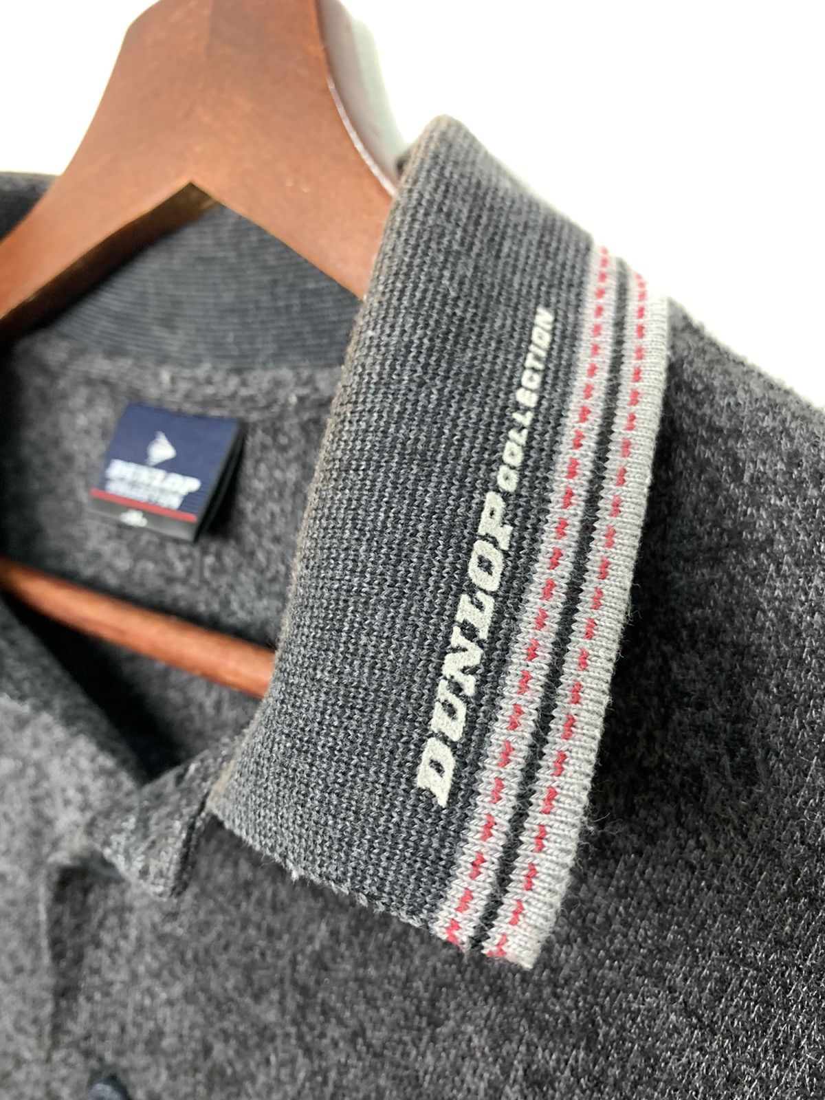 Dunlop DUNLOP Vintage Stretchable Motorsport Racing Collar Tshirt Size US M / EU 48-50 / 2 - 8 Thumbnail