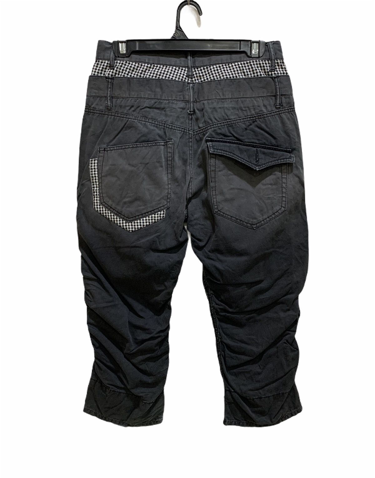 Japanese Brand × Seditionaries GINGHAM PLAID Double Waist Spring Leg Punk Crop Short Pant Size US 29 - 4 Thumbnail