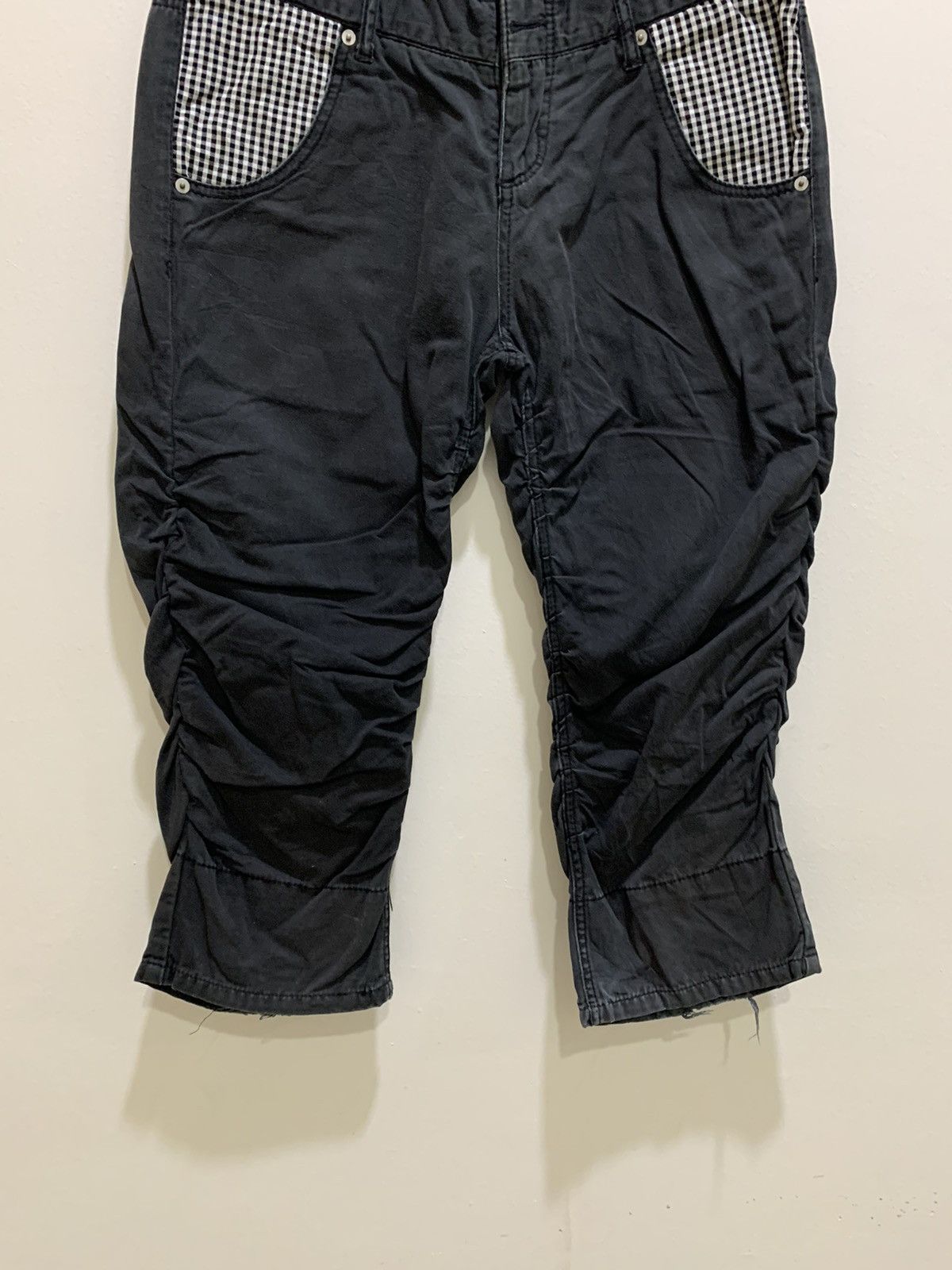 Japanese Brand × Seditionaries GINGHAM PLAID Double Waist Spring Leg Punk Crop Short Pant Size US 29 - 7 Thumbnail