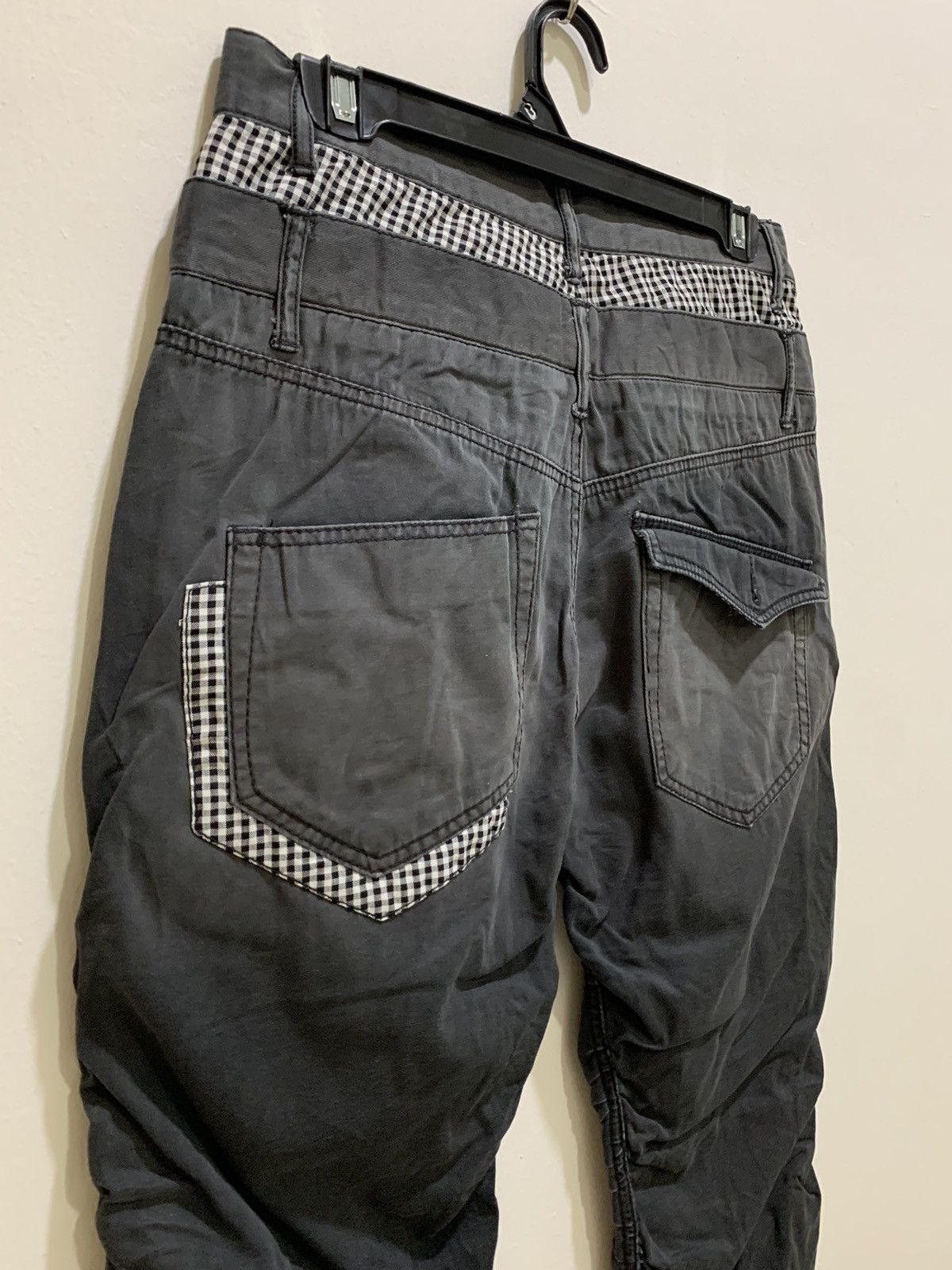 Japanese Brand × Seditionaries GINGHAM PLAID Double Waist Spring Leg Punk Crop Short Pant Size US 29 - 16 Thumbnail