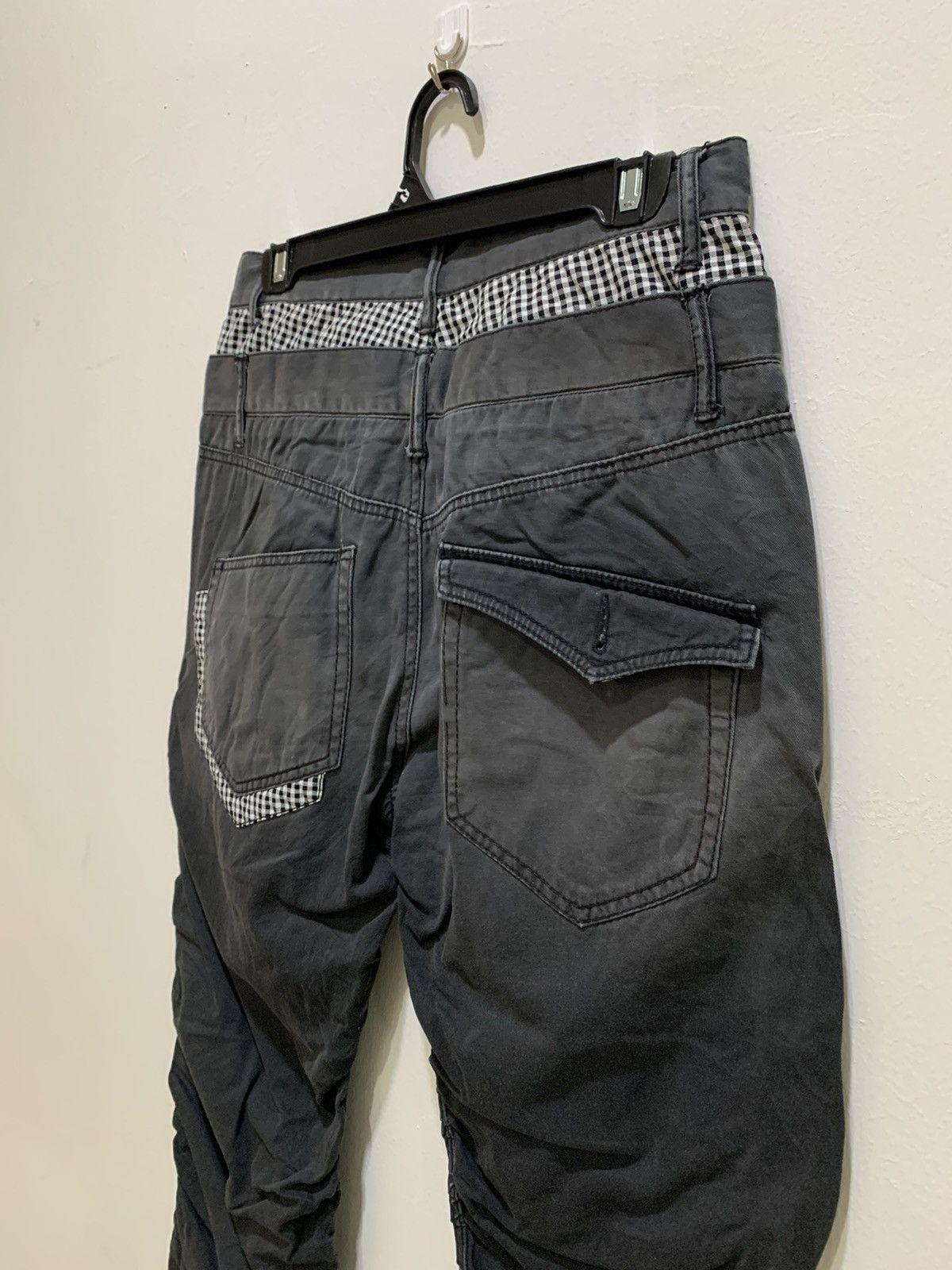 Japanese Brand × Seditionaries GINGHAM PLAID Double Waist Spring Leg Punk Crop Short Pant Size US 29 - 17 Thumbnail