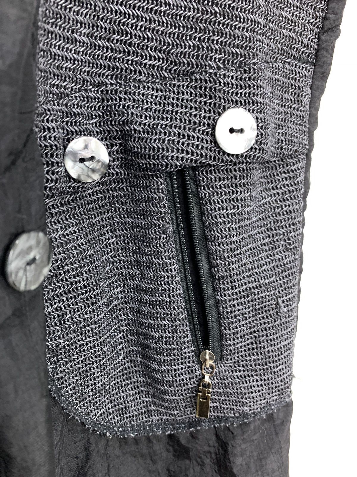 All Blacks × Japanese Brand TOMOMI Mesh Net Nylon Flare Multipocket Button Vest Jacket Size M / US 6-8 / IT 42-44 - 11 Thumbnail