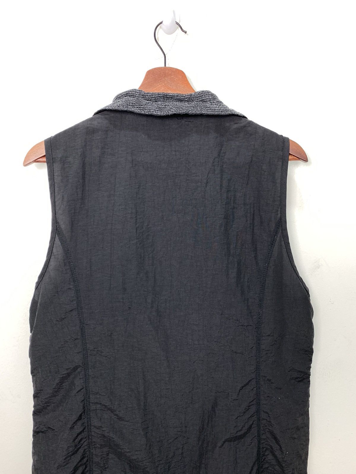 All Blacks × Japanese Brand TOMOMI Mesh Net Nylon Flare Multipocket Button Vest Jacket Size M / US 6-8 / IT 42-44 - 12 Thumbnail