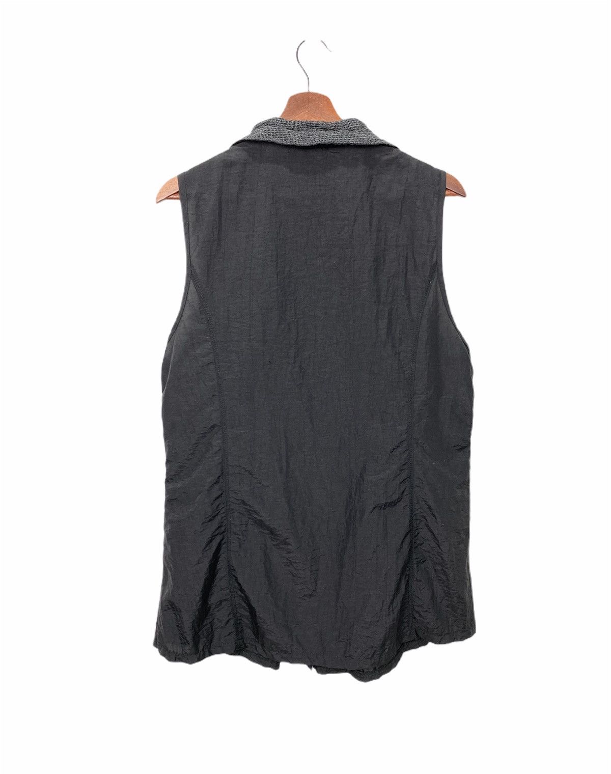 All Blacks × Japanese Brand TOMOMI Mesh Net Nylon Flare Multipocket Button Vest Jacket Size M / US 6-8 / IT 42-44 - 2 Thumbnail