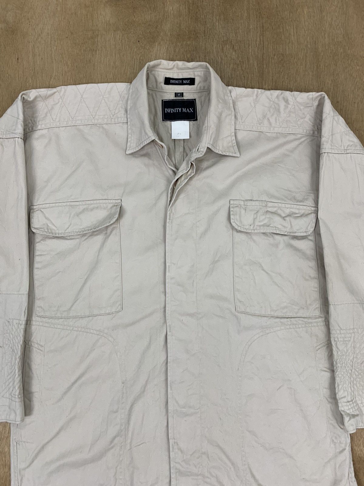 Other INFINITY MAX Sashiko Boro Stitching Workwear Chore Jacket Size US M / EU 48-50 / 2 - 3 Thumbnail