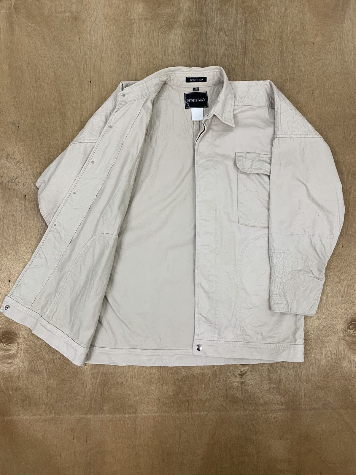 Other INFINITY MAX Sashiko Boro Stitching Workwear Chore Jacket Size US M / EU 48-50 / 2 - 14 Thumbnail