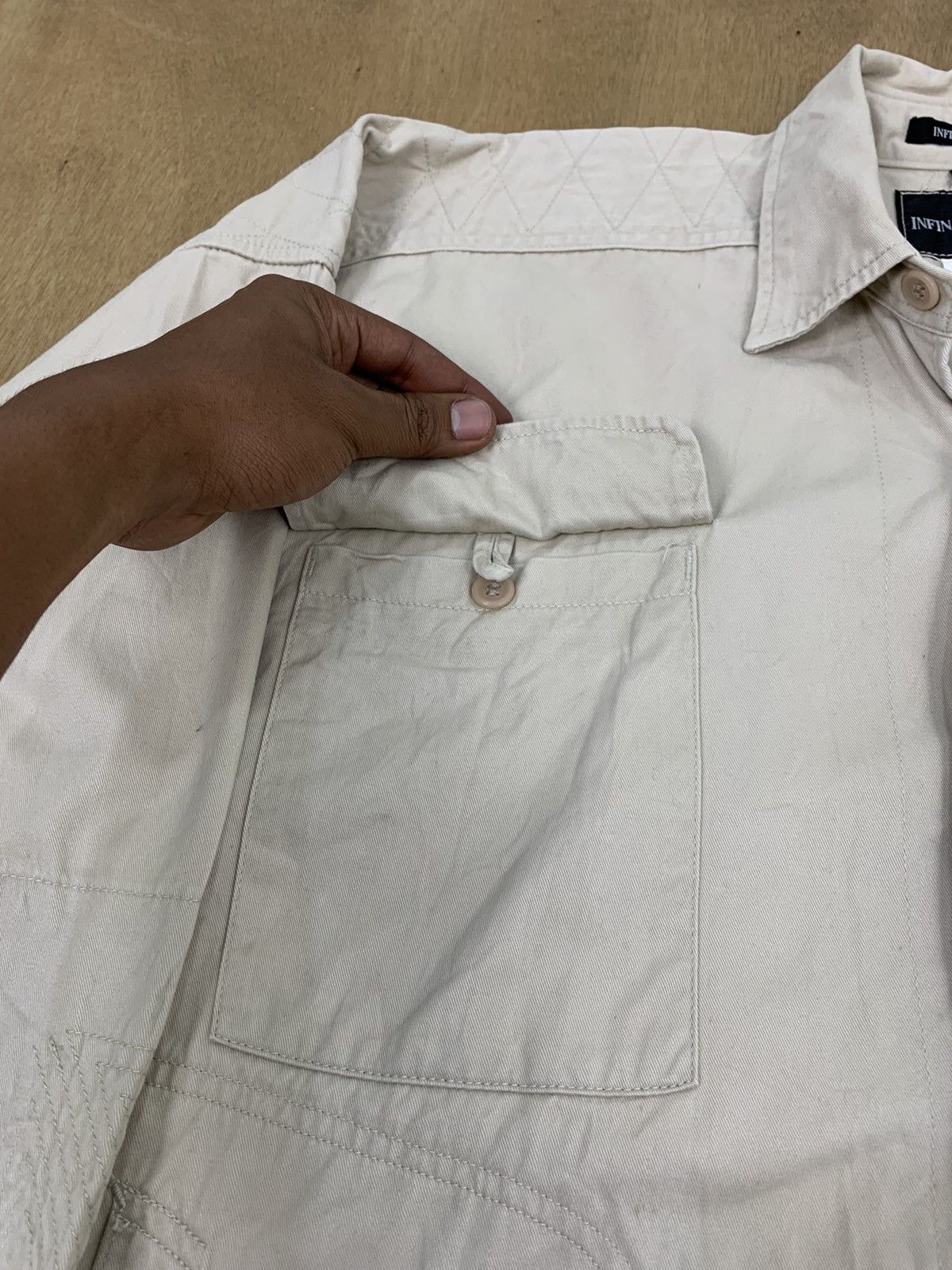 Other INFINITY MAX Sashiko Boro Stitching Workwear Chore Jacket Size US M / EU 48-50 / 2 - 8 Thumbnail