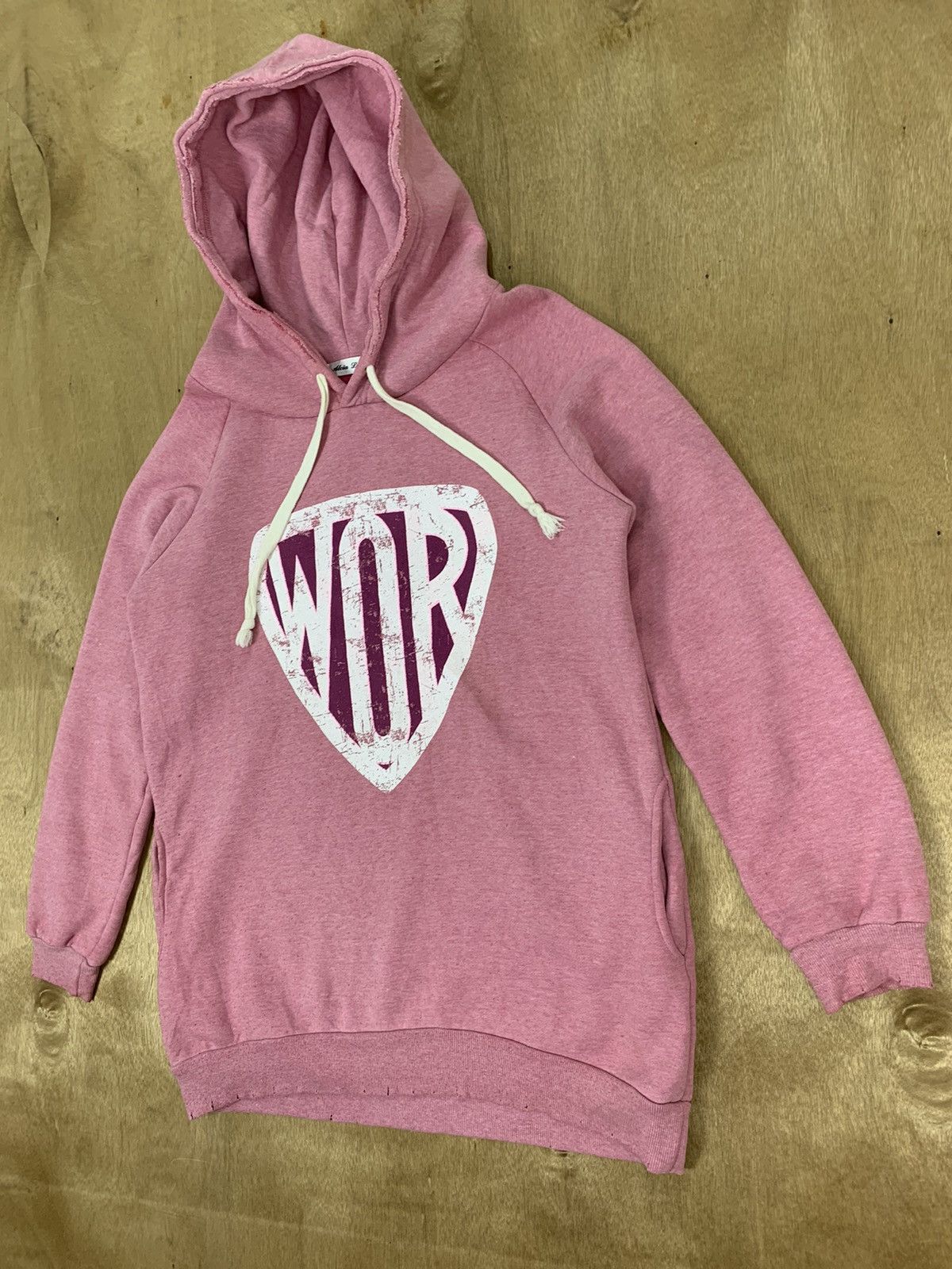 Japanese Brand × Pink ALCIA LUNA WOR BigLogo Graphic Print Pullover Hoodie Jacket Size US L / EU 52-54 / 3 - 6 Thumbnail