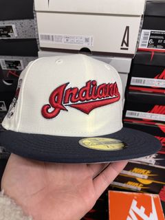 7 1/2 Cleveland Indians Script Chrome Red Vegas Gold Green Jacobs