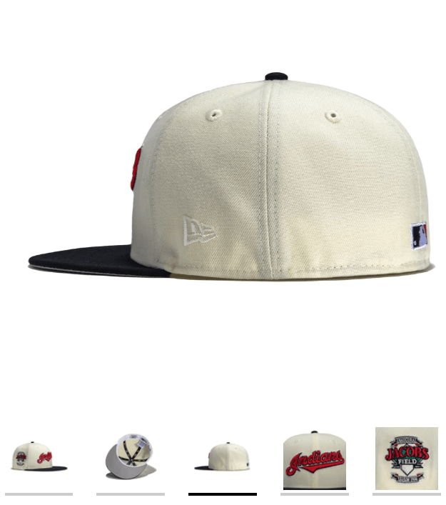 Hat Club × MLB × New Era 7 1/8 Hatclub Script Cleveland Indians Jacobs Field Season Size ONE SIZE - 12 Thumbnail