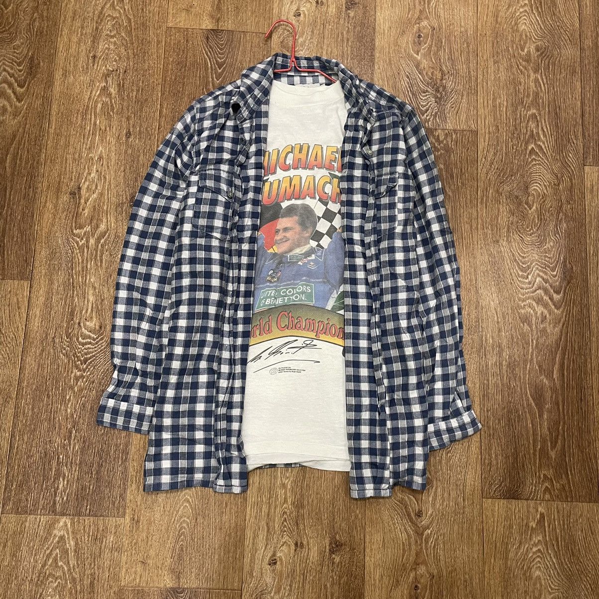 Vintage Vintage Y2K Graphic Tee Checkered Shirt Oversized Grunge L Size US L / EU 52-54 / 3 - 2 Thumbnail